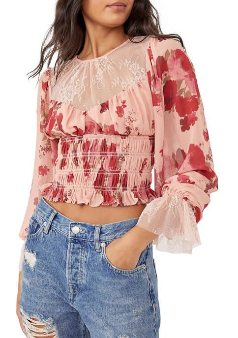 Free People Womens Daphne Blouse
