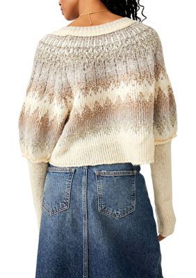 FREE PEOPLE Chamomile Pattern Cardi