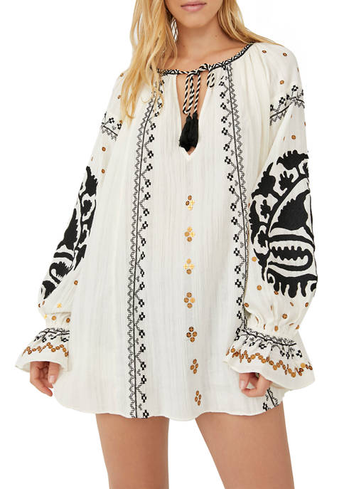 Free People Tallie Embroidered Tunic