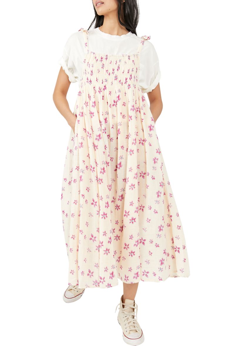 chinese dress ladies Free People Women's Bluebell Maxi Dress, Cool Combo, S at Amazon Women's  Clothing store main image 1