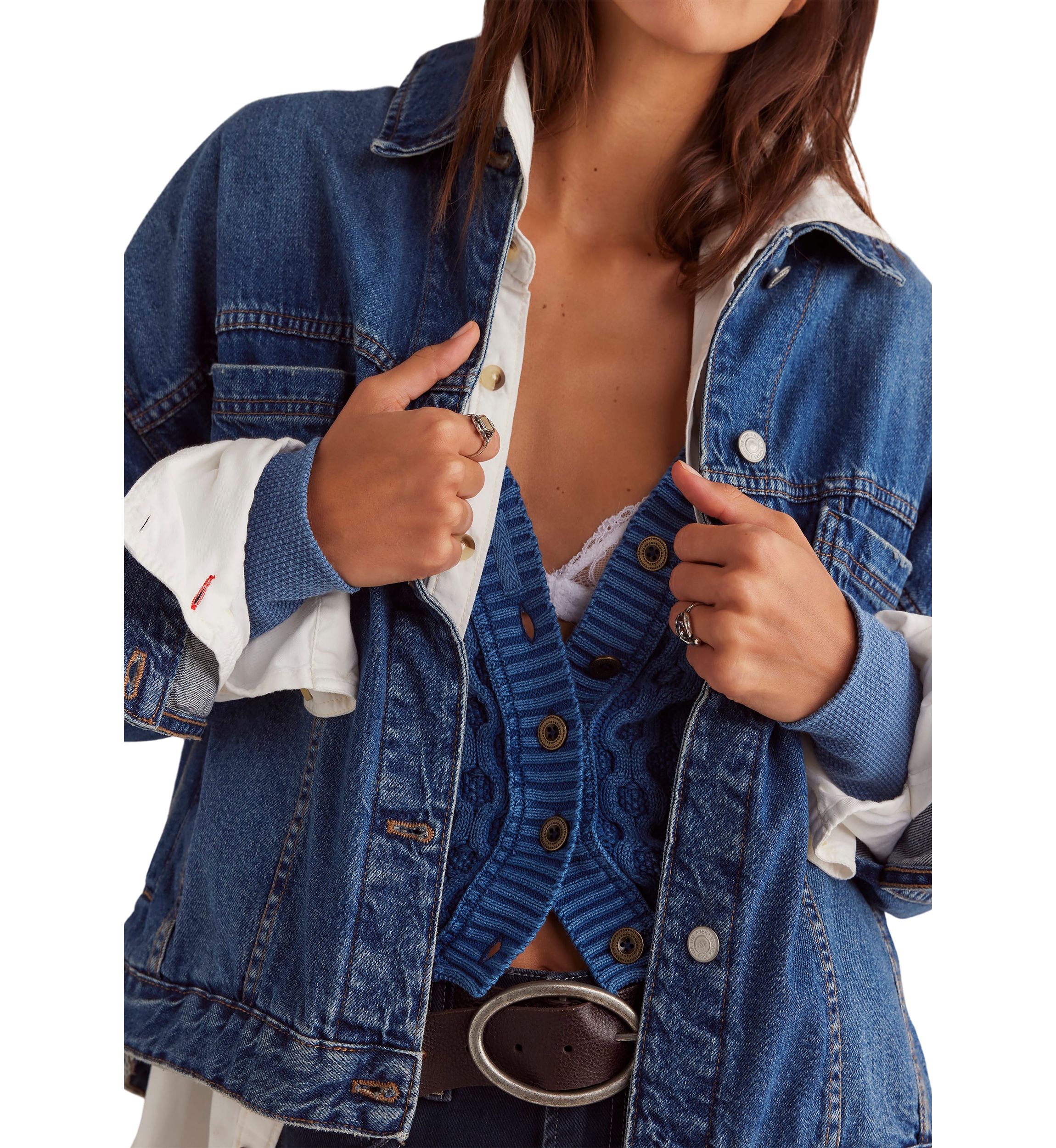 Free People Opal Swing Denim Jacket | Belk