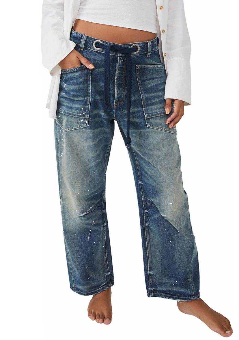 We The Free Moxie Low Slung Pull On Barrel Jeans