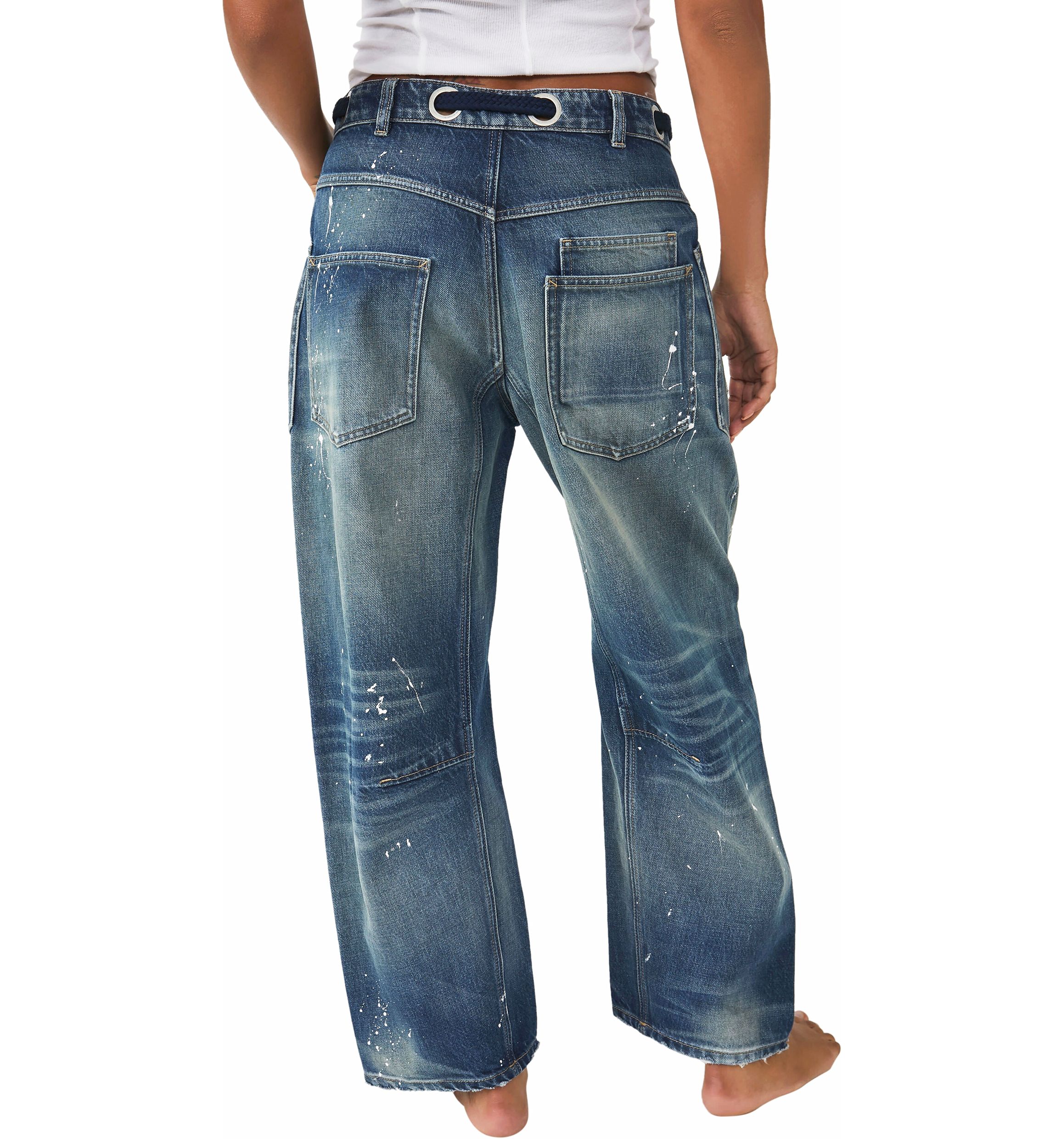 We The Free Moxie Low Slung Pull On Barrel Jeans