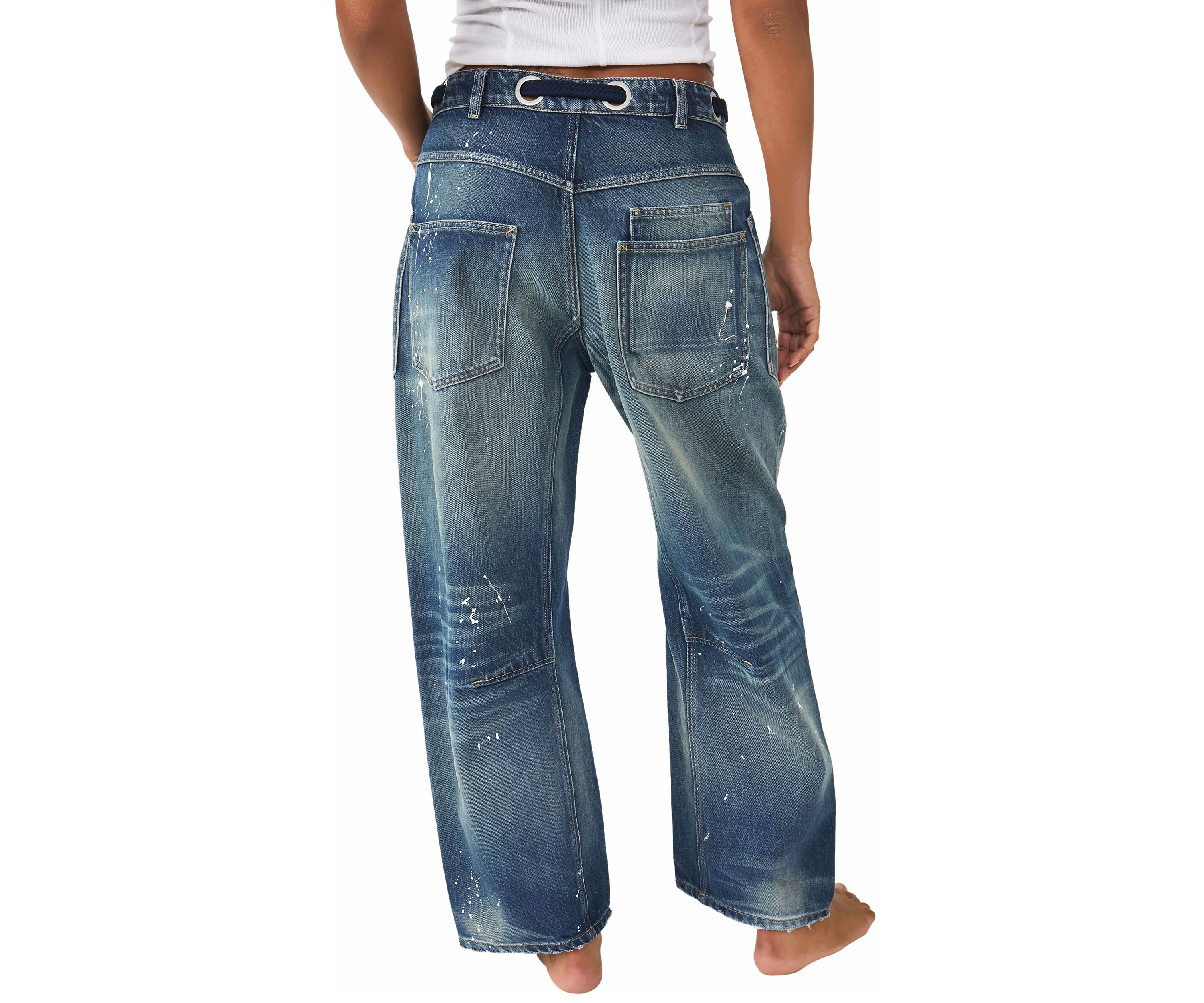 We The Free Moxie Low Slung Pull On Barrel Jeans