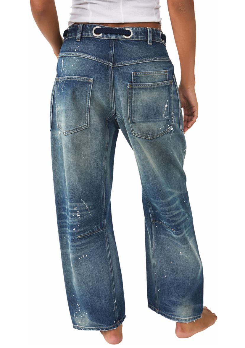 We The Free Moxie Low Slung Pull On Barrel Jeans