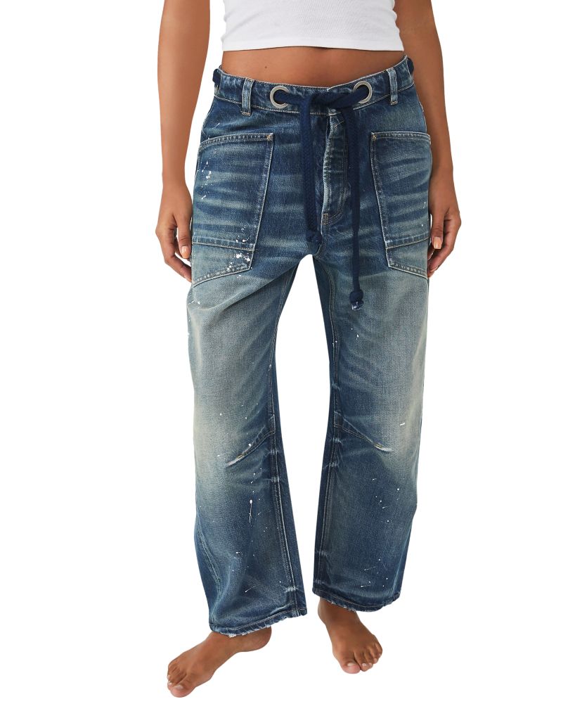 We The Free Moxie Low Slung Pull On Barrel Jeans