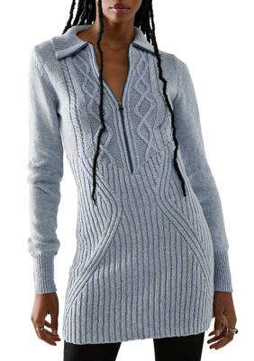 Free People Women's Mont Blanc Mini Dress, Blue, Medium -  0196790530695