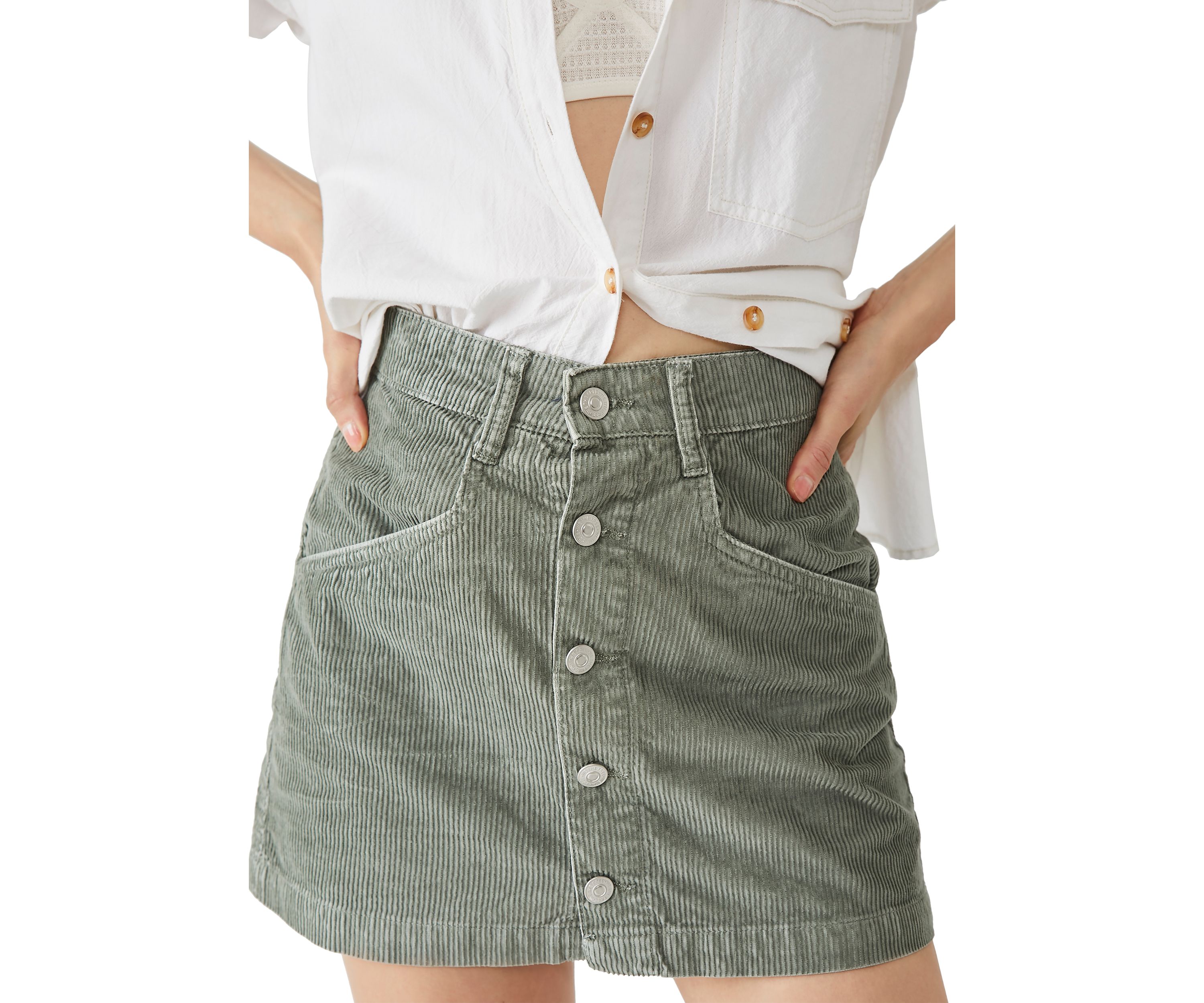 Ray Cord Mini Skirt