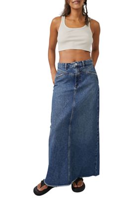 Free People Come As You Are Denim Maxi Skirt | belk