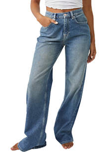 Free People We the Free Tinsley Baggy High Rise Jeans | belk