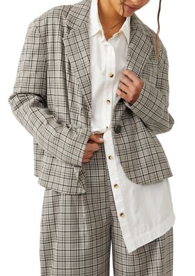 Free People Women's Cali Plaid Blazer