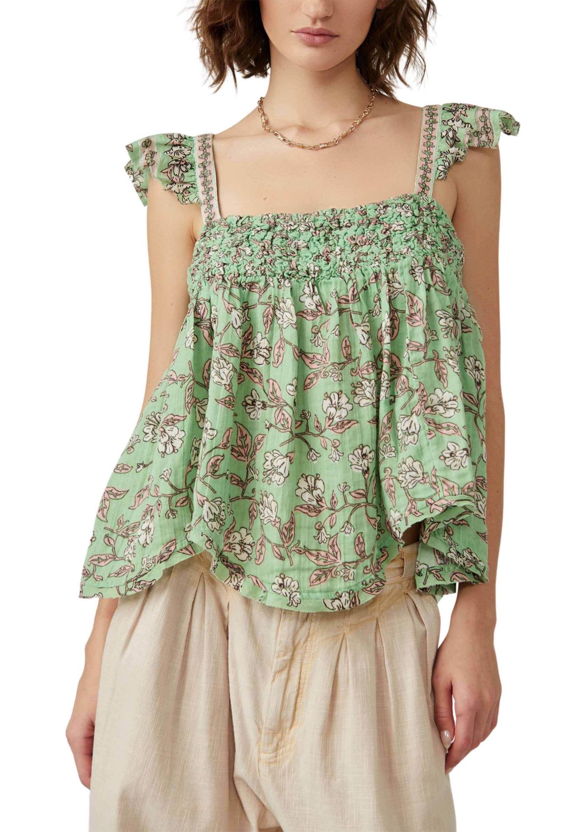 Nala Printed Babydoll Top