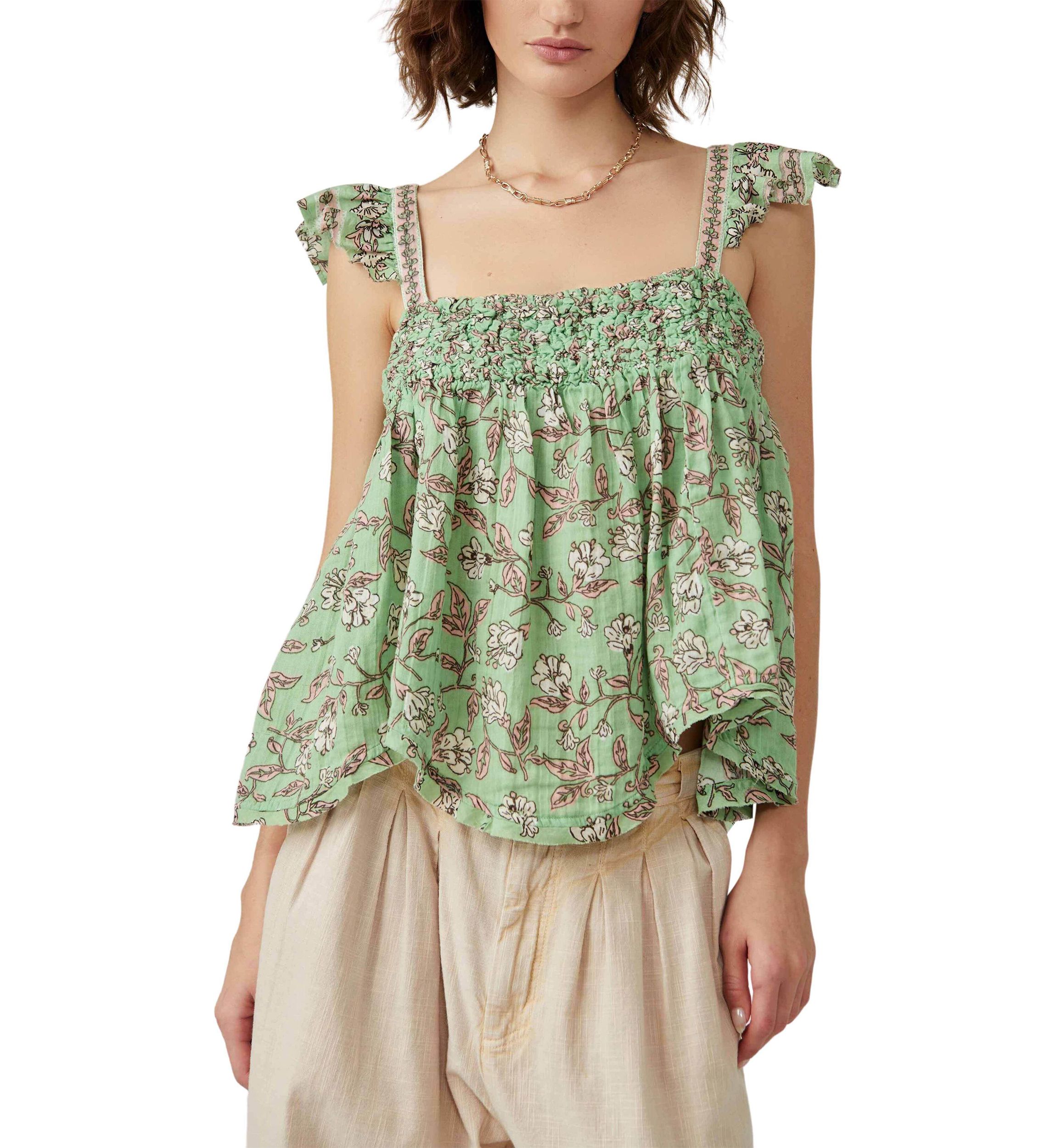 Nala Printed Babydoll Top