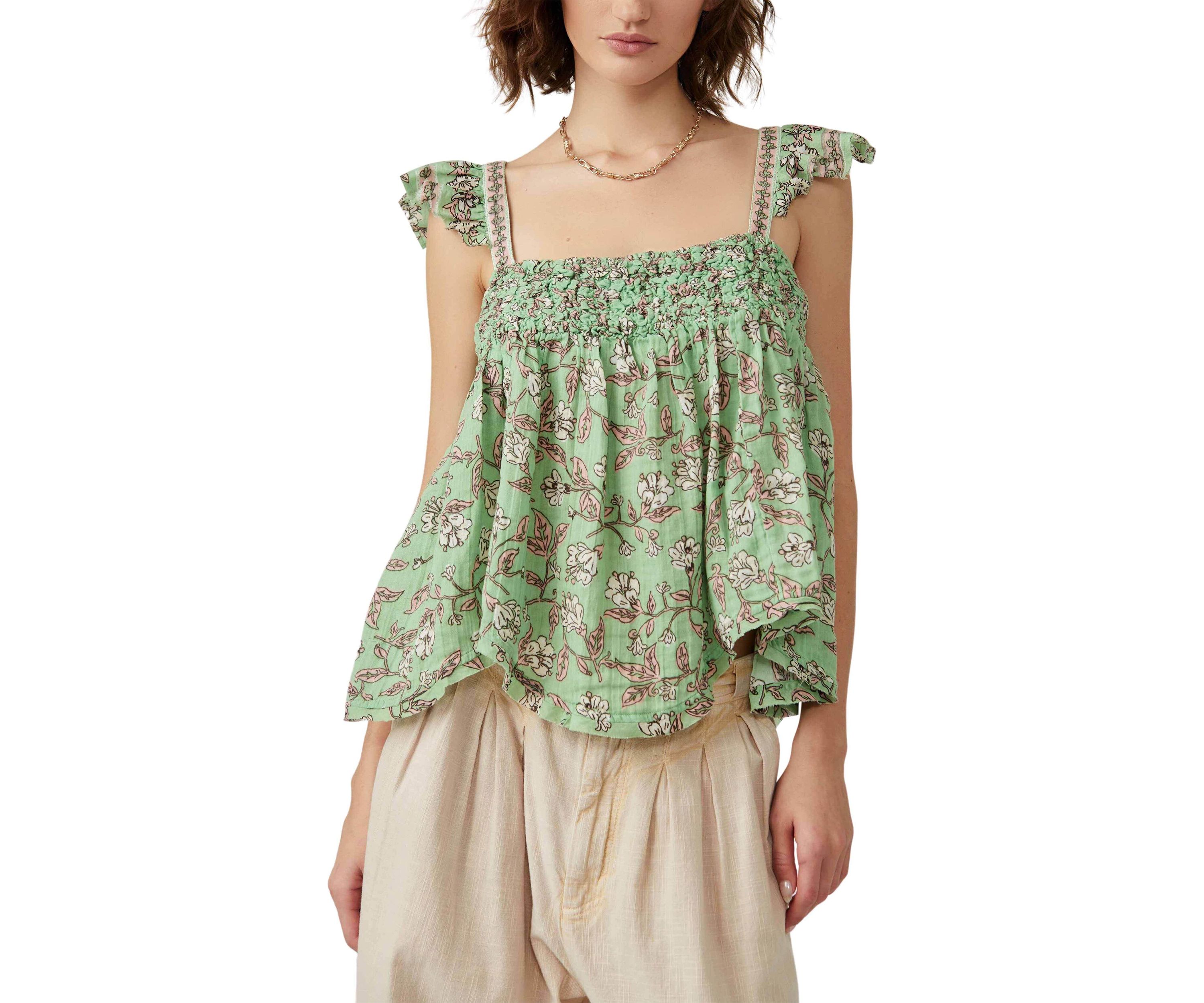 Nala Printed Babydoll Top