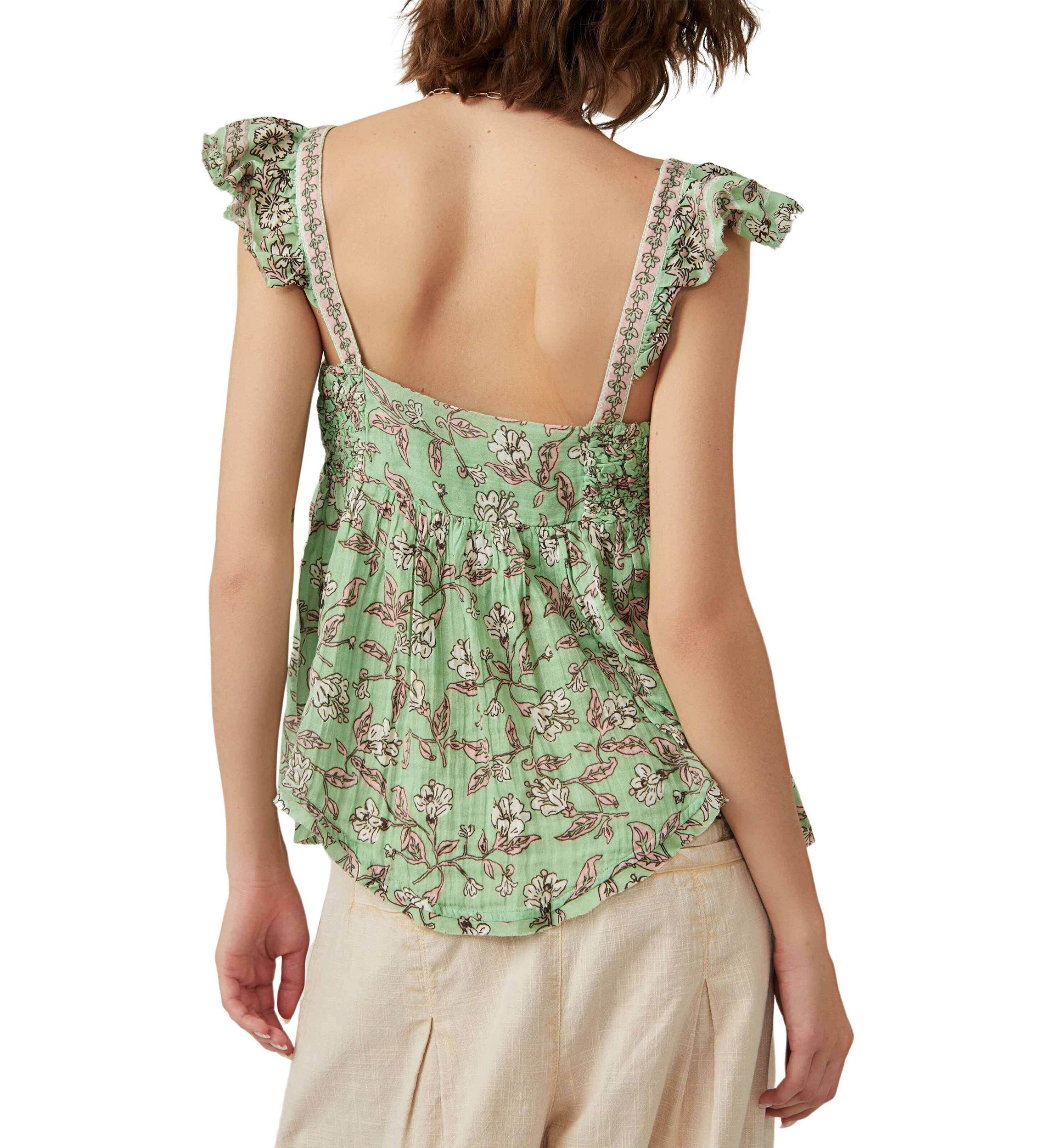 Nala Printed Babydoll Top