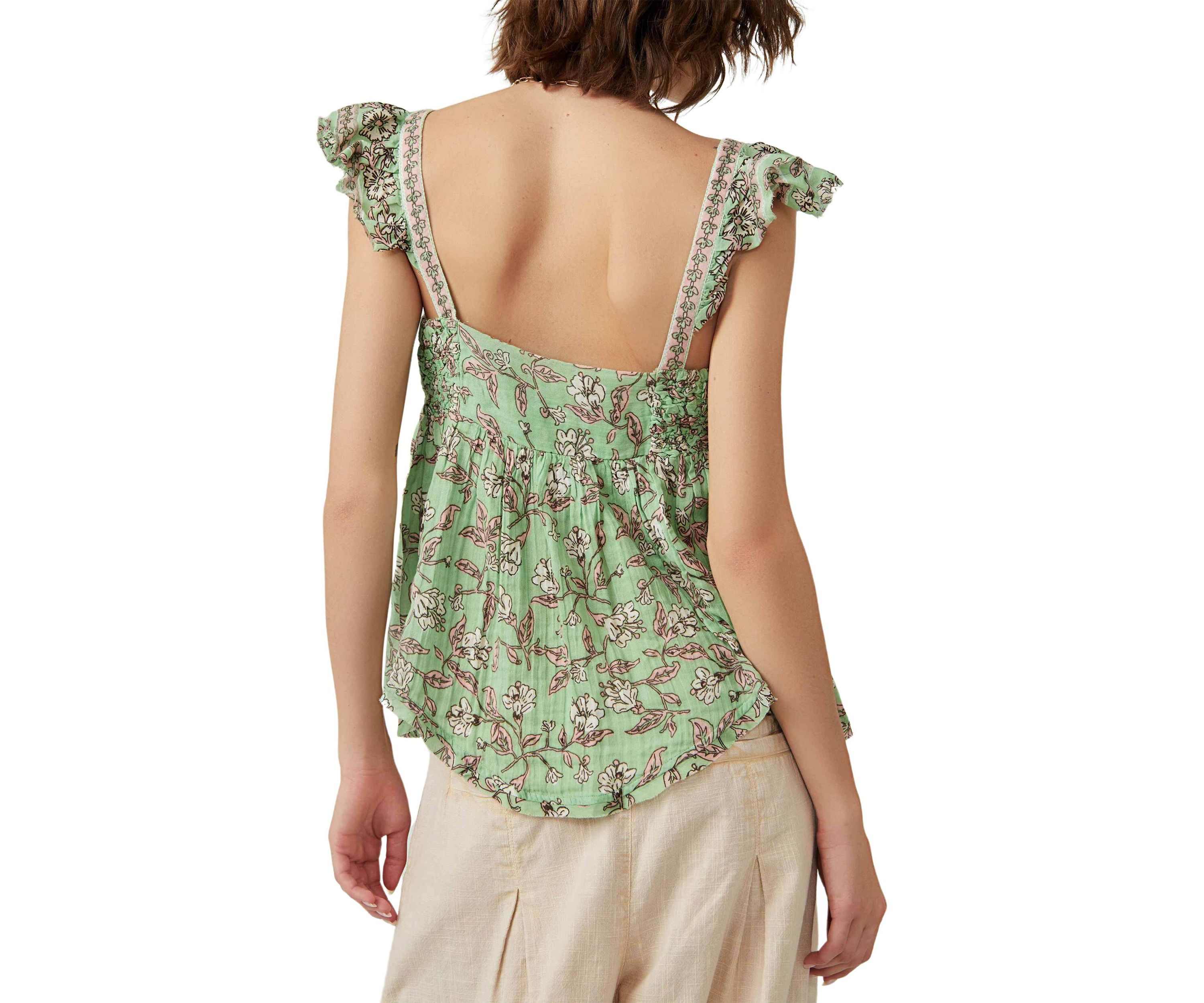 Nala Printed Babydoll Top