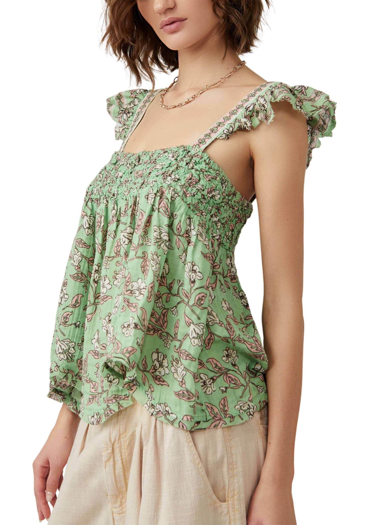 Nala Printed Babydoll Top