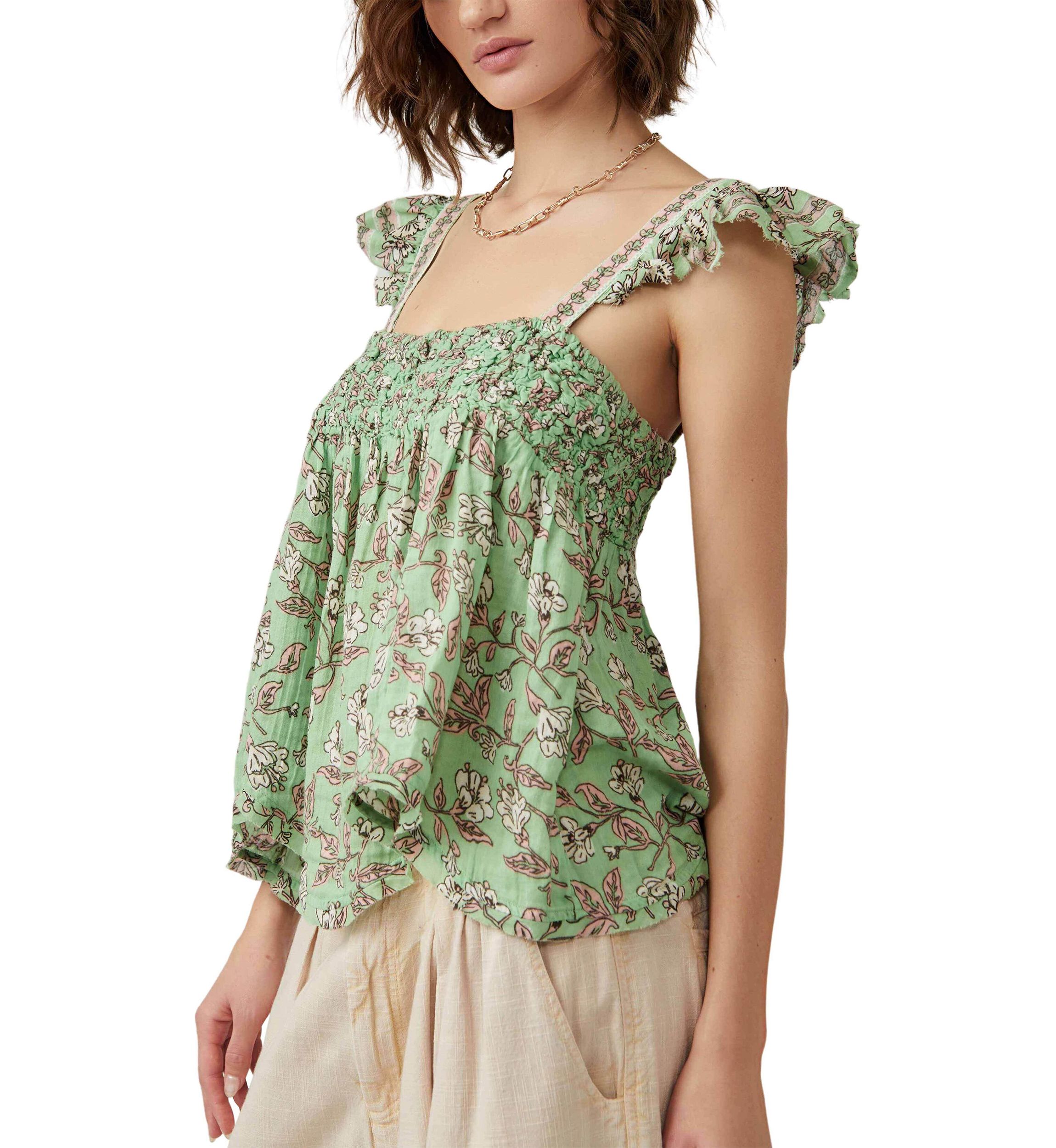 Nala Printed Babydoll Top