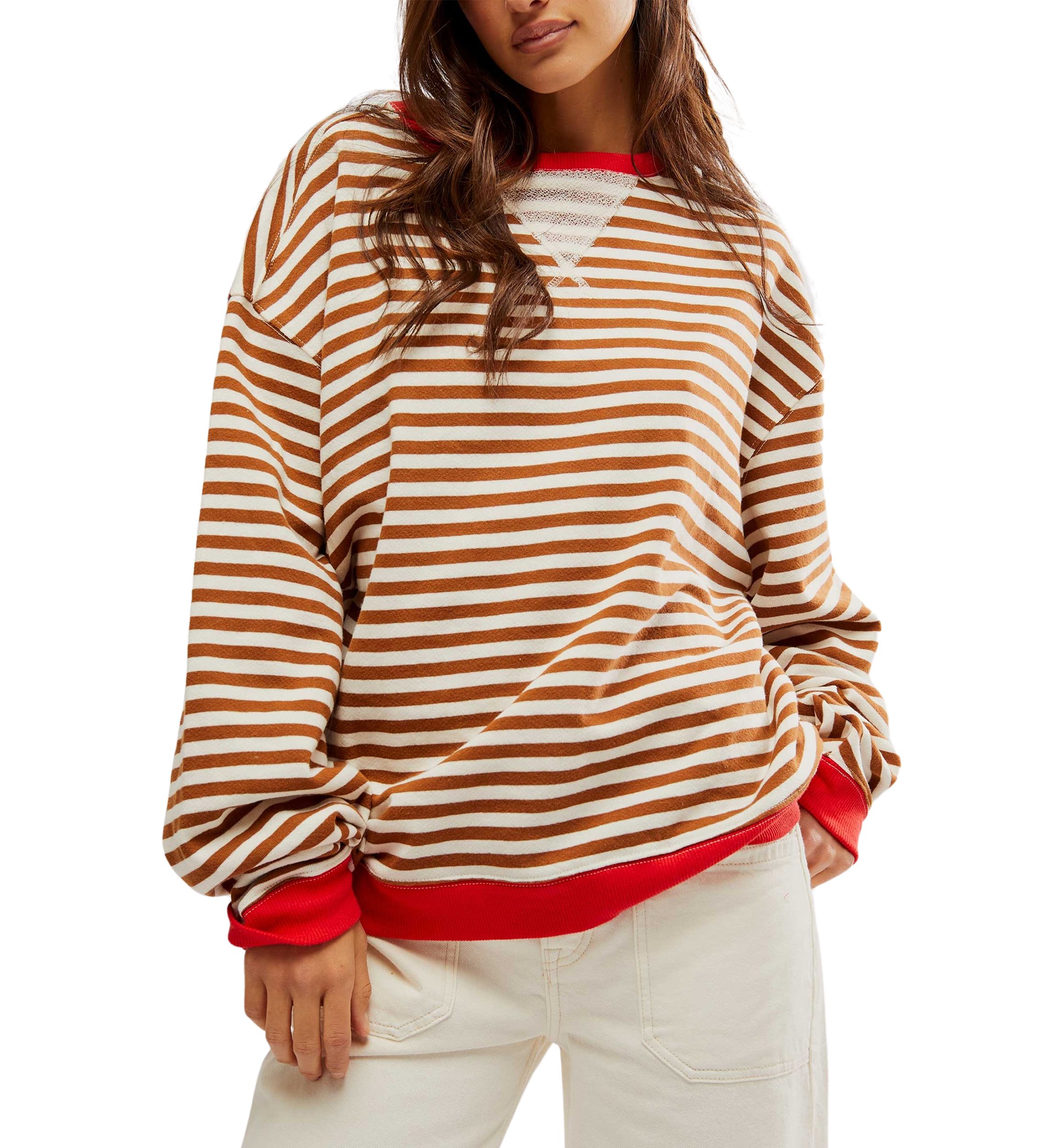 Classic Striped Oversized Crewneck