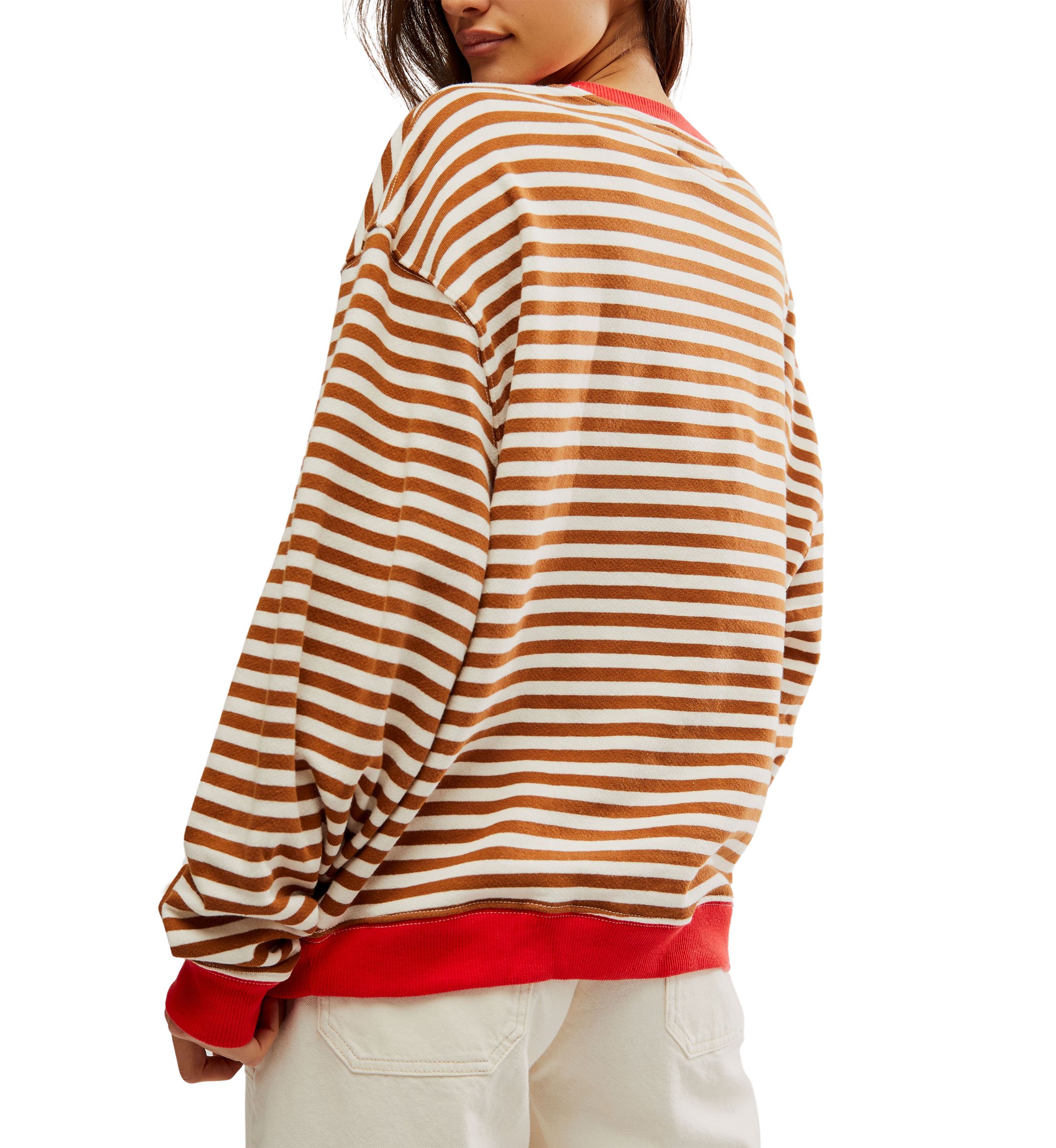 Classic Striped Oversized Crewneck