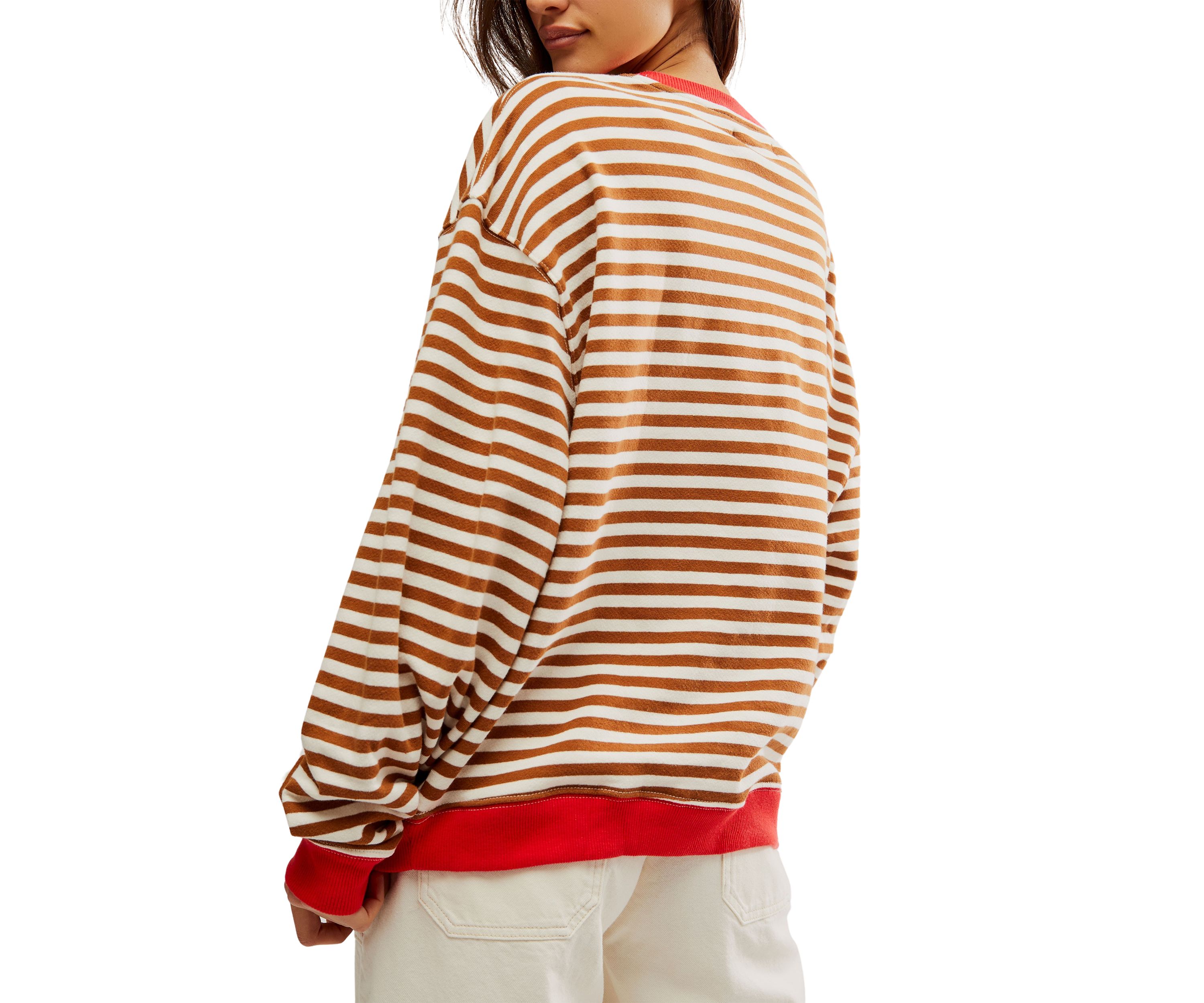 Classic Striped Oversized Crewneck