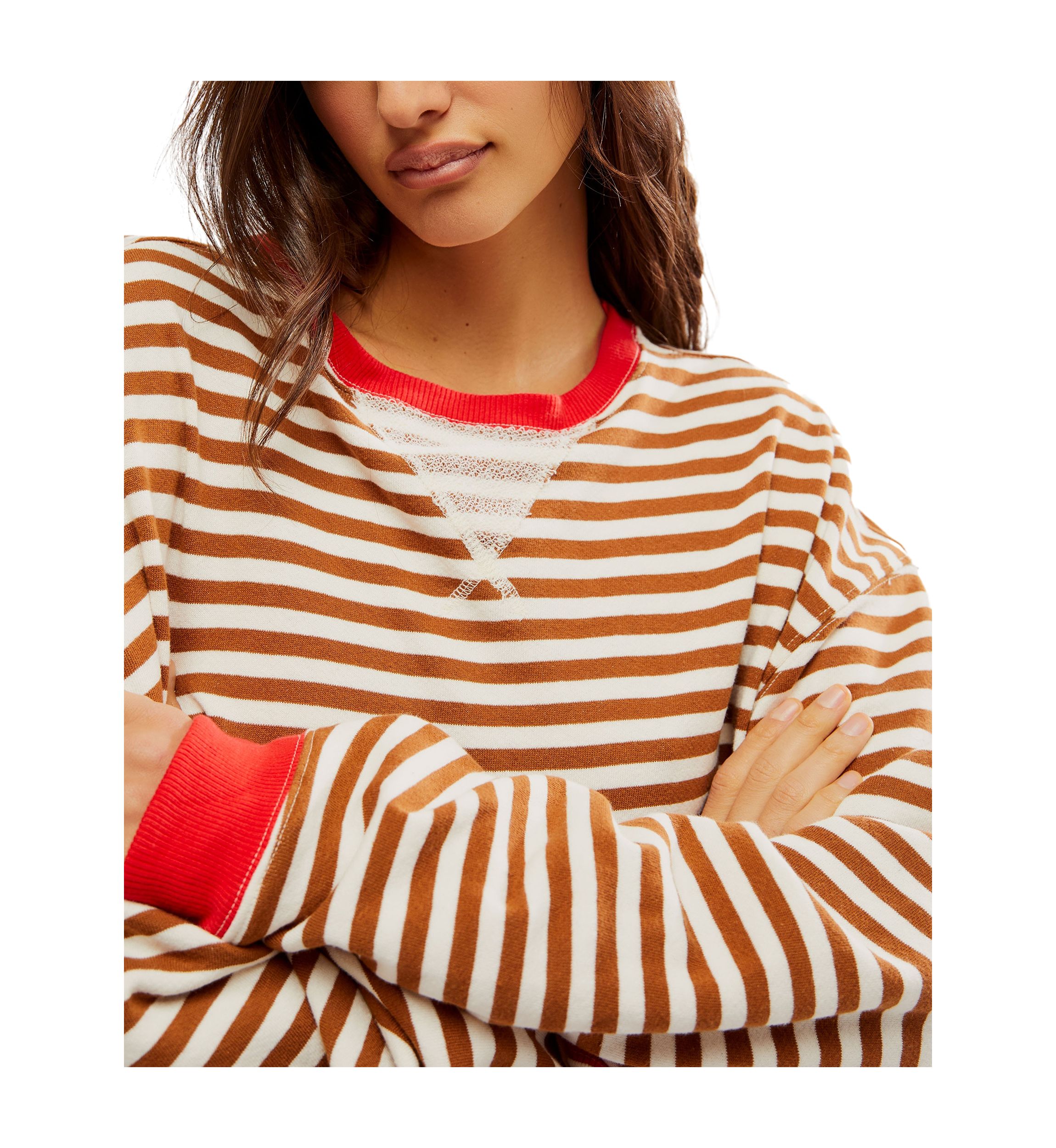 Classic Striped Oversized Crewneck