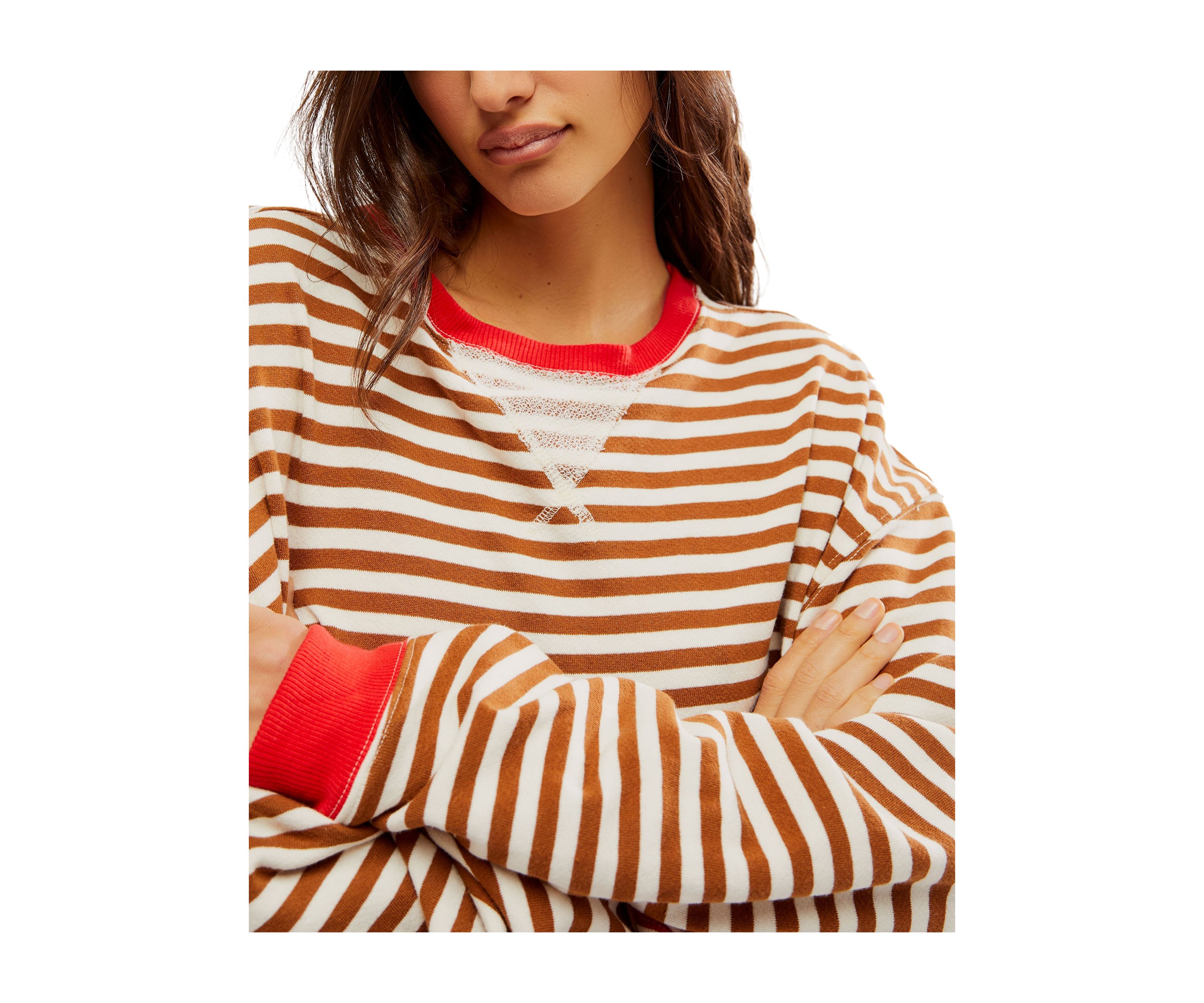 Classic Striped Oversized Crewneck