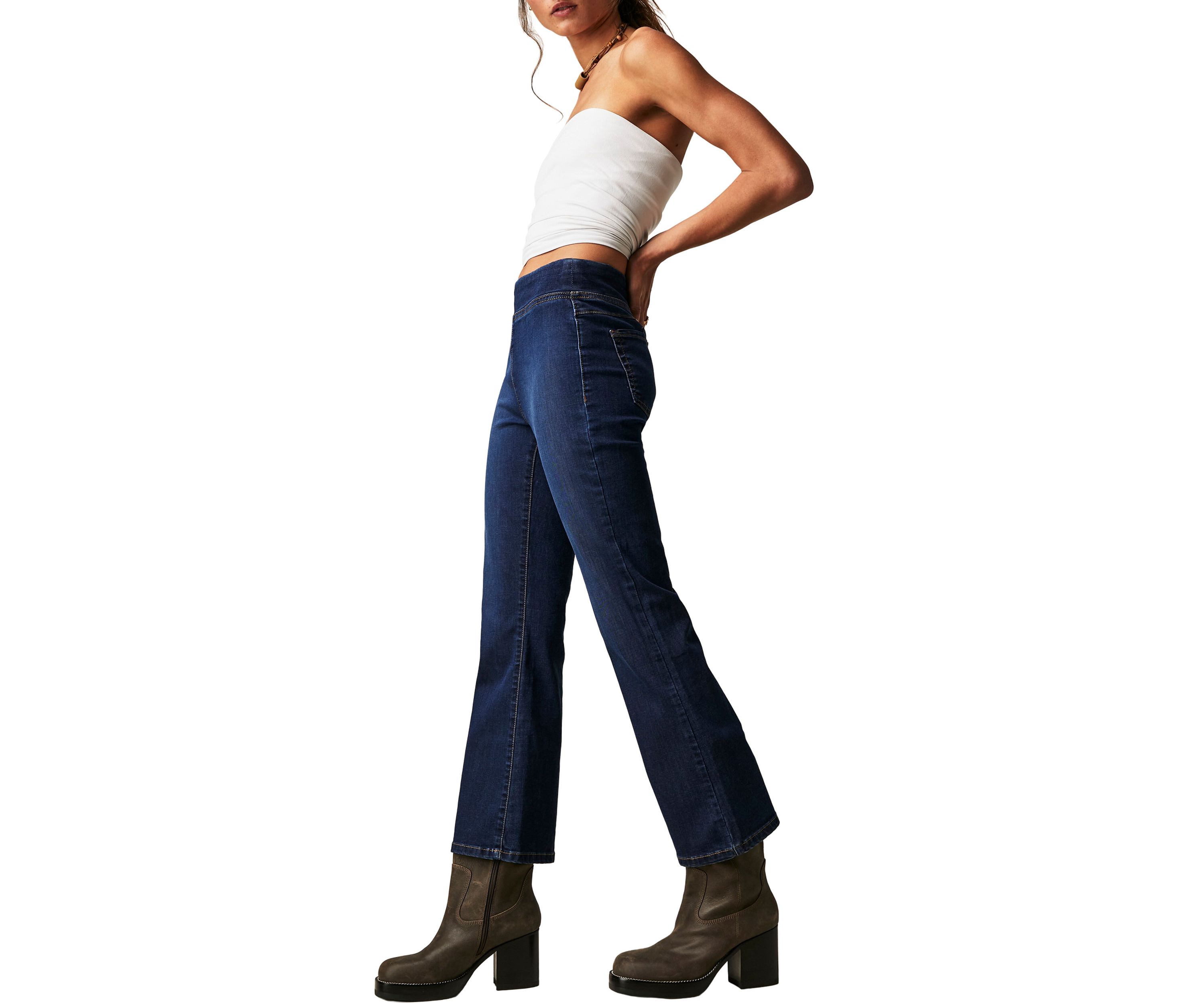 We The Free In My Feelings Cropped Slim Flare Jeans