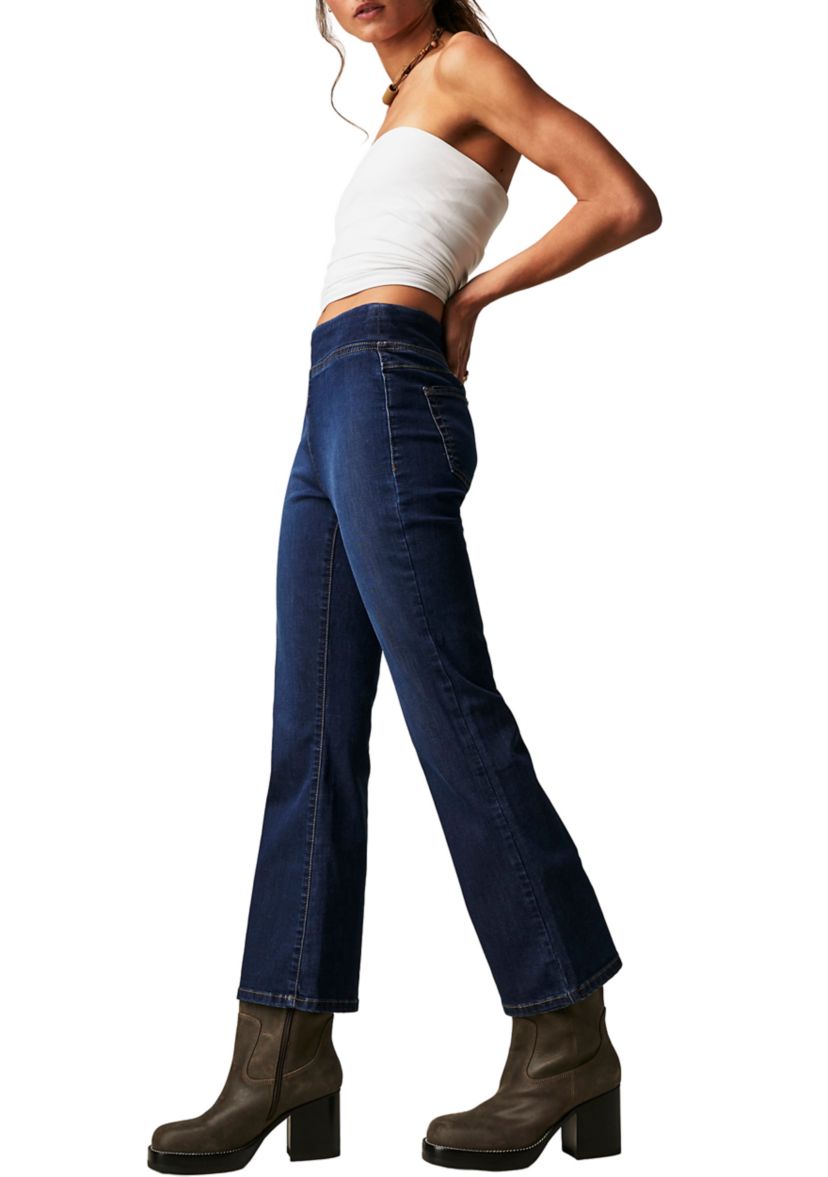 We The Free In My Feelings Cropped Slim Flare Jeans