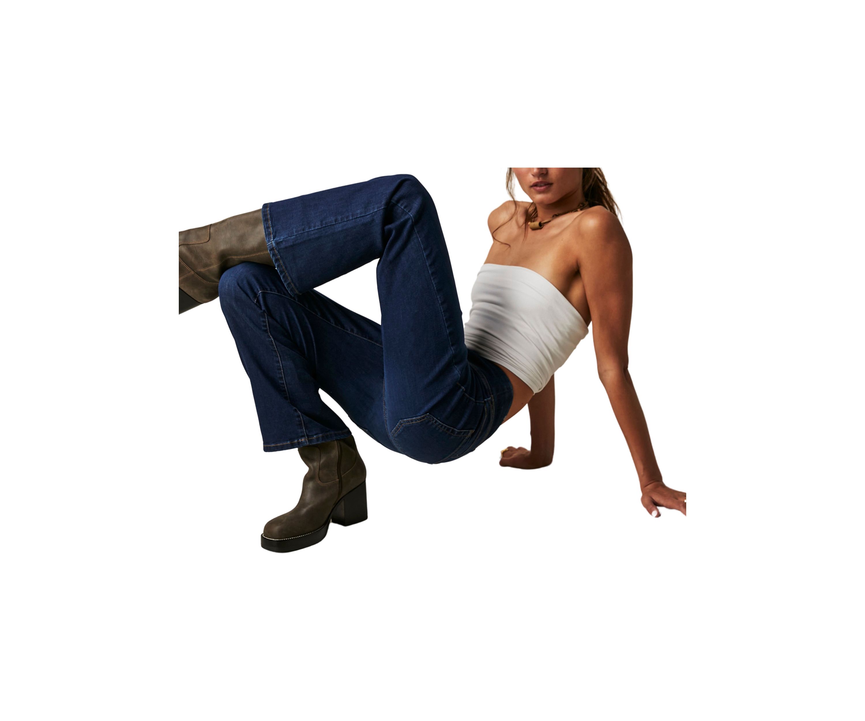 We The Free In My Feelings Cropped Slim Flare Jeans