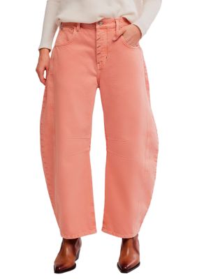 Free People Women's We The Free Good Luck Mid-Rise Barrel Jeans, 31