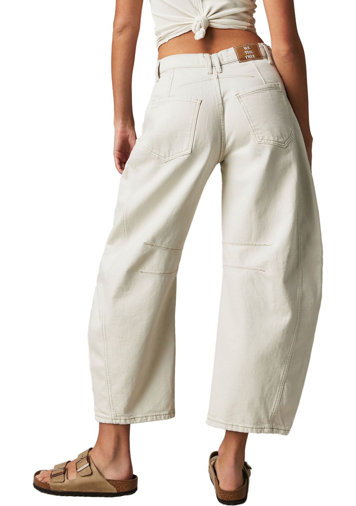 We The Free Good Luck Mid-Rise Barrel Jeans  