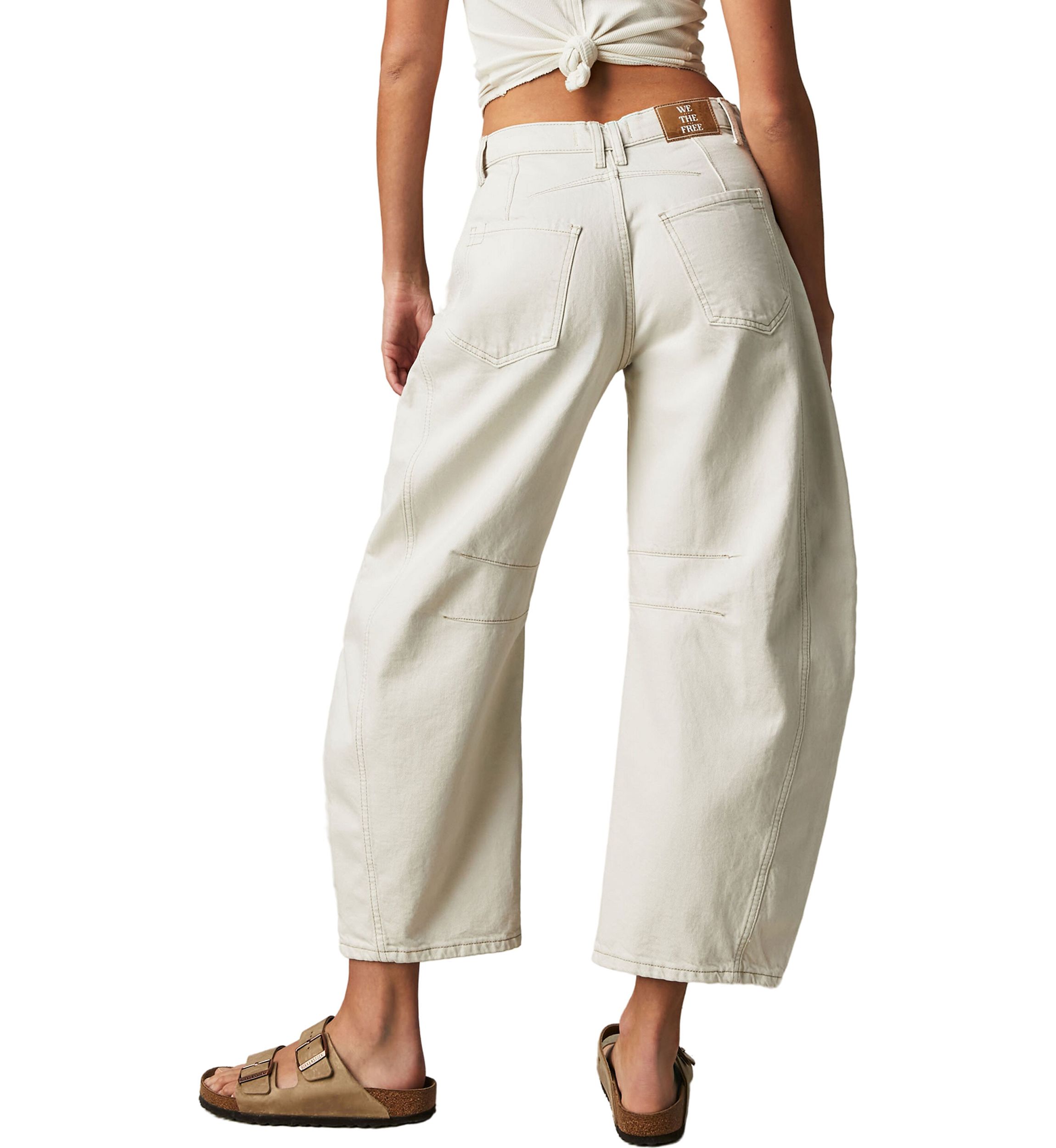 We The Free Good Luck Mid-Rise Barrel Jeans  