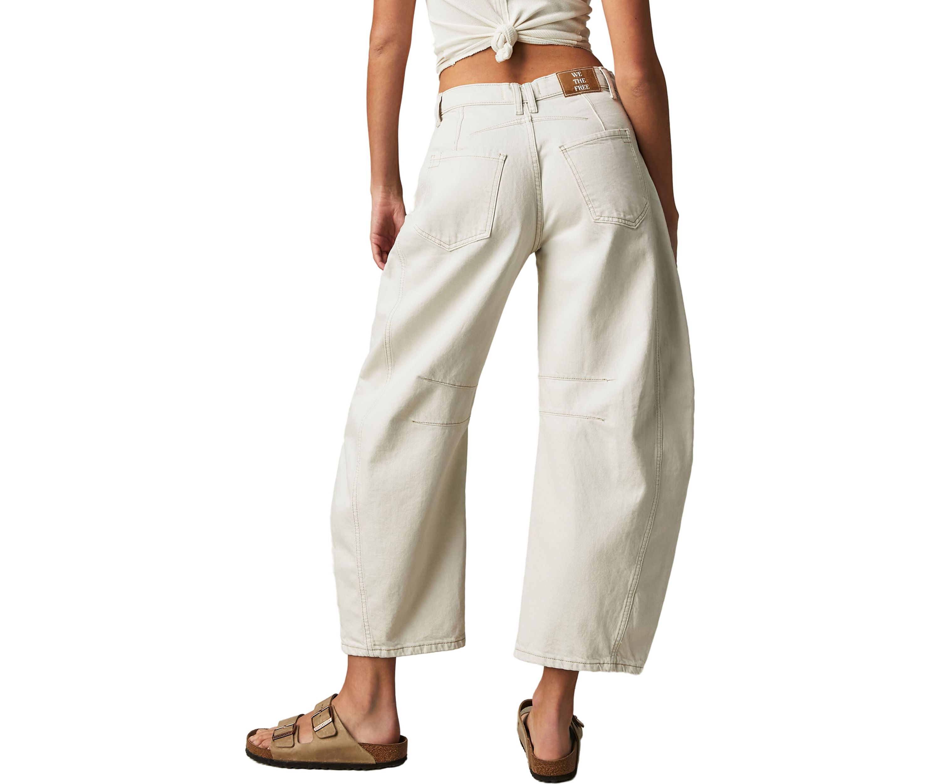 We The Free Good Luck Mid-Rise Barrel Jeans  