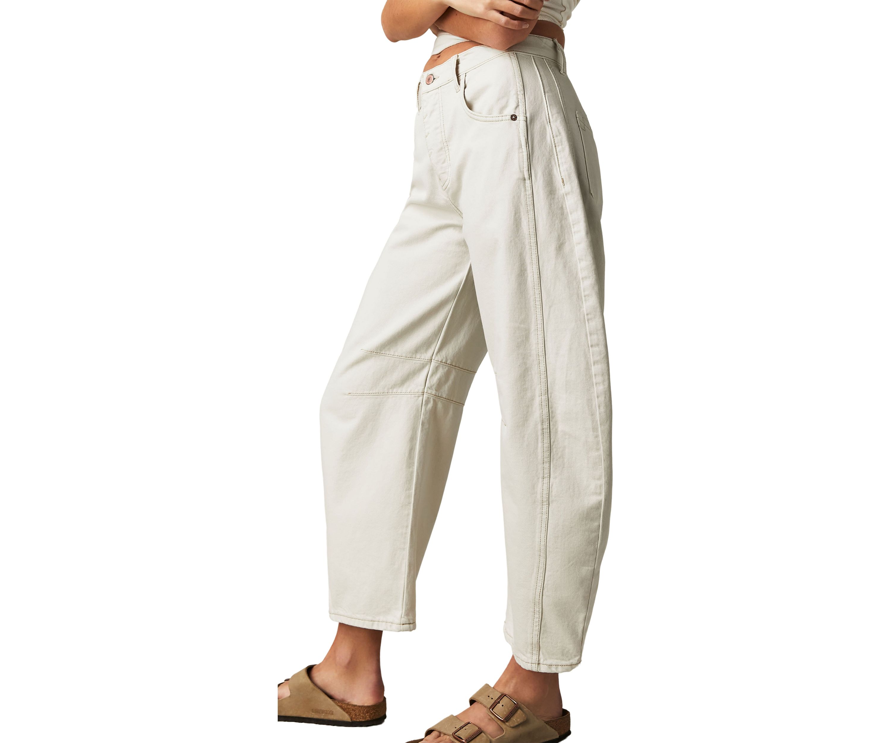 We The Free Good Luck Mid-Rise Barrel Jeans  