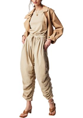 Free People Mixed Media One Piece Jumpsuit