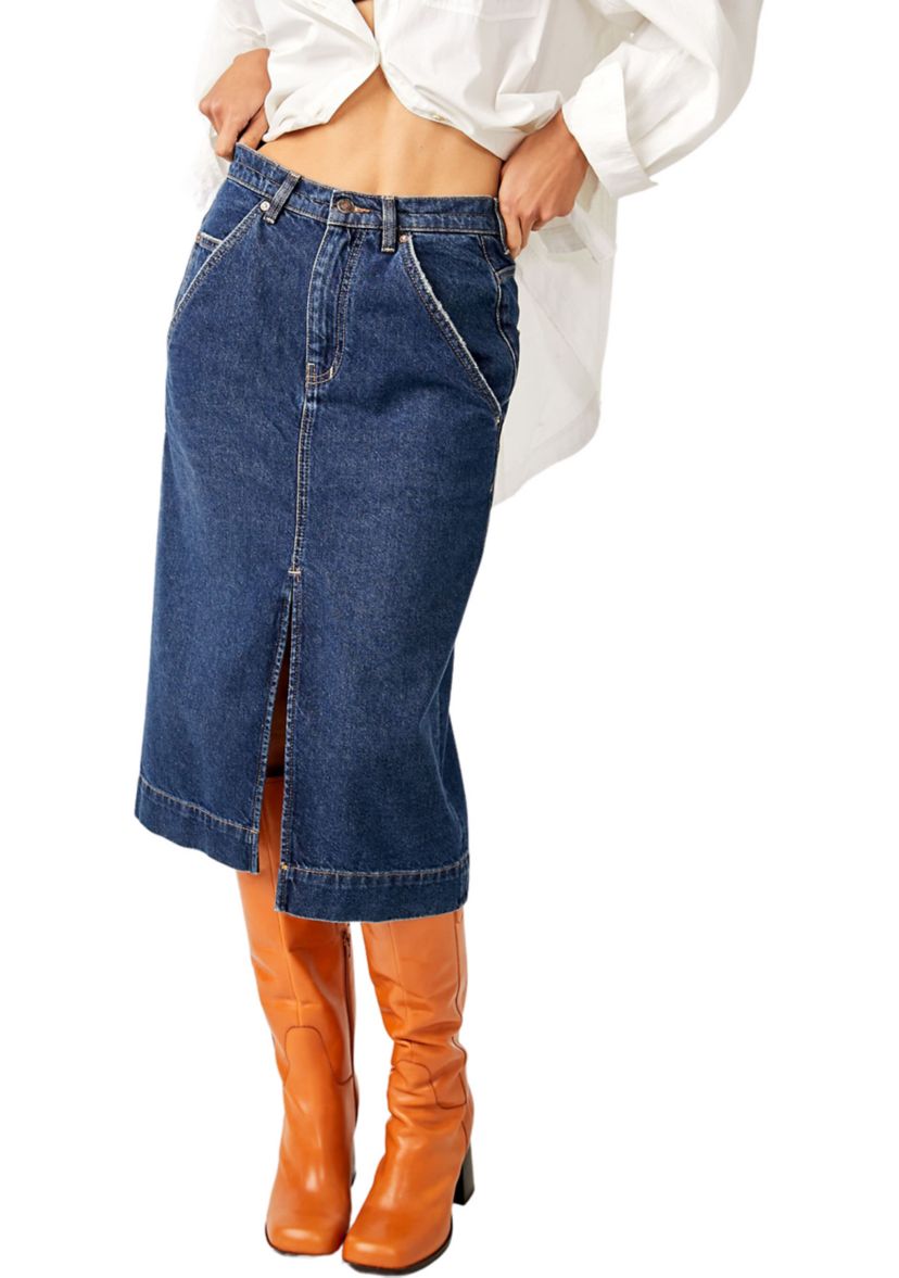 We The Free Wild Roses Midi Skirt