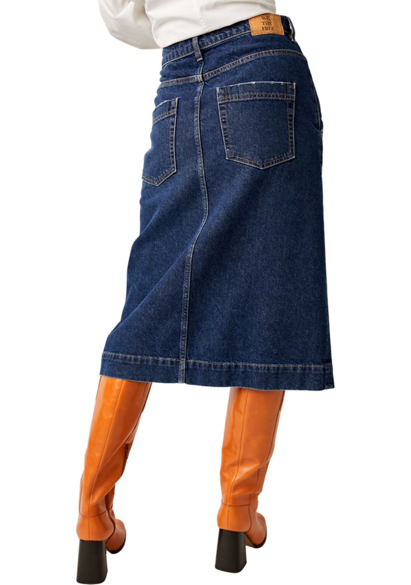 We The Free Wild Roses Midi Skirt