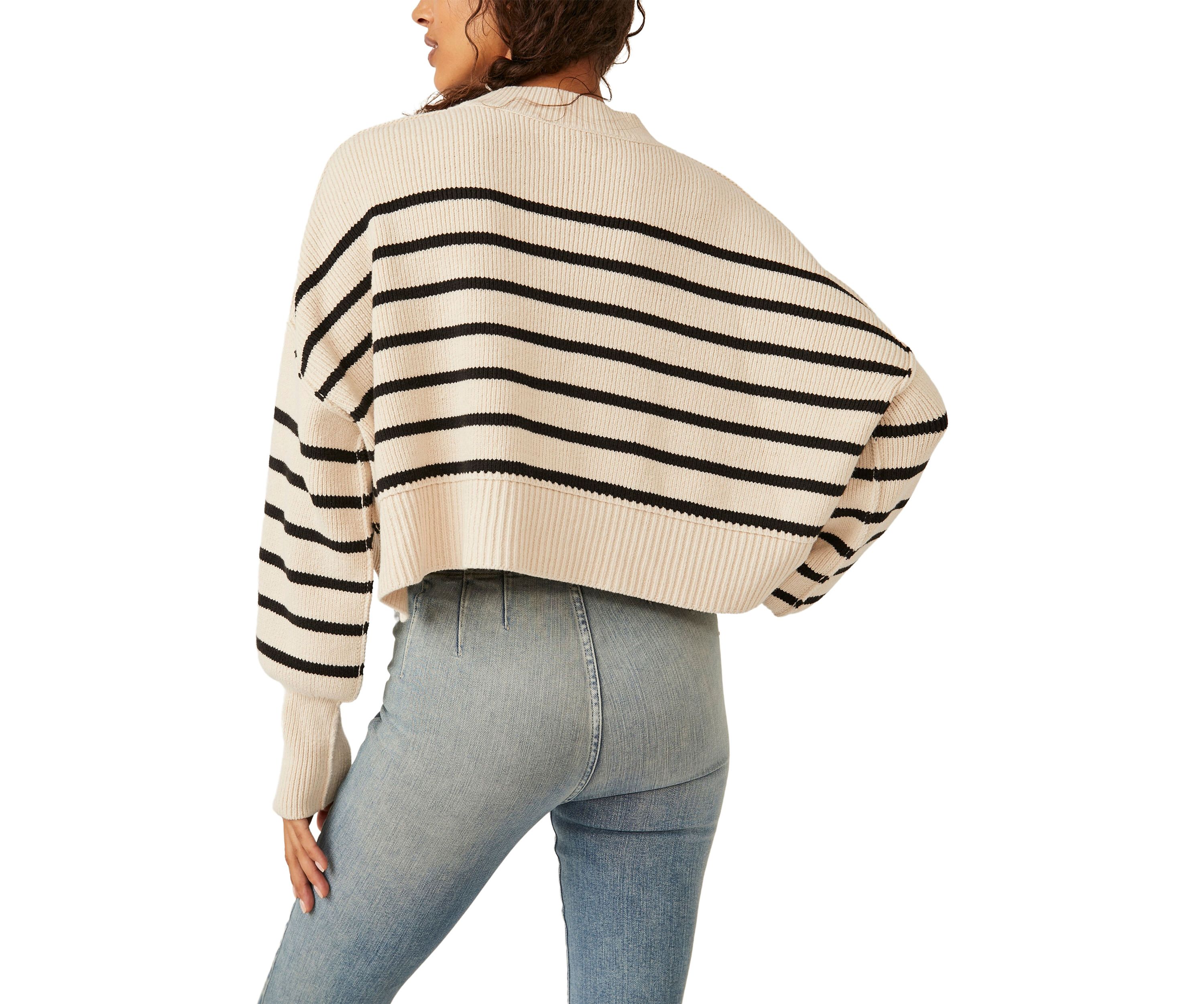 Easy Street Stripe Crop Pullover
