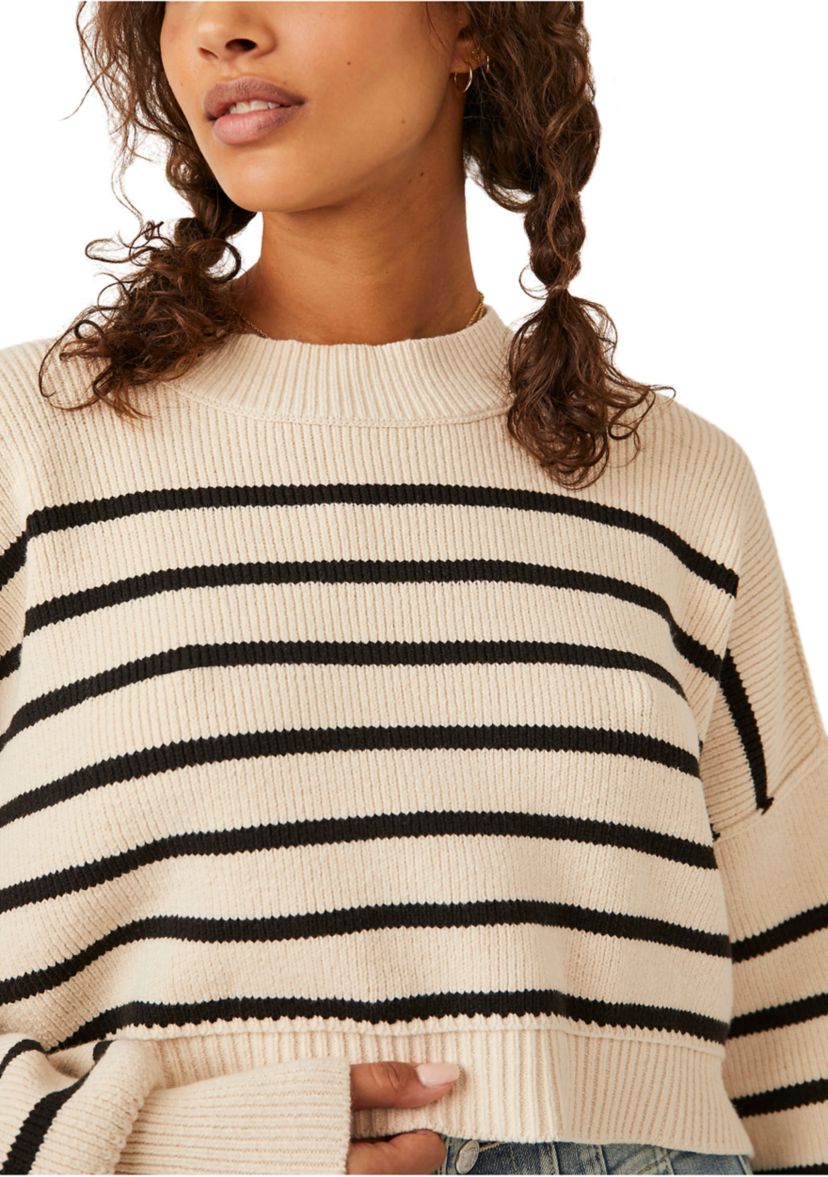 Easy Street Stripe Crop Pullover