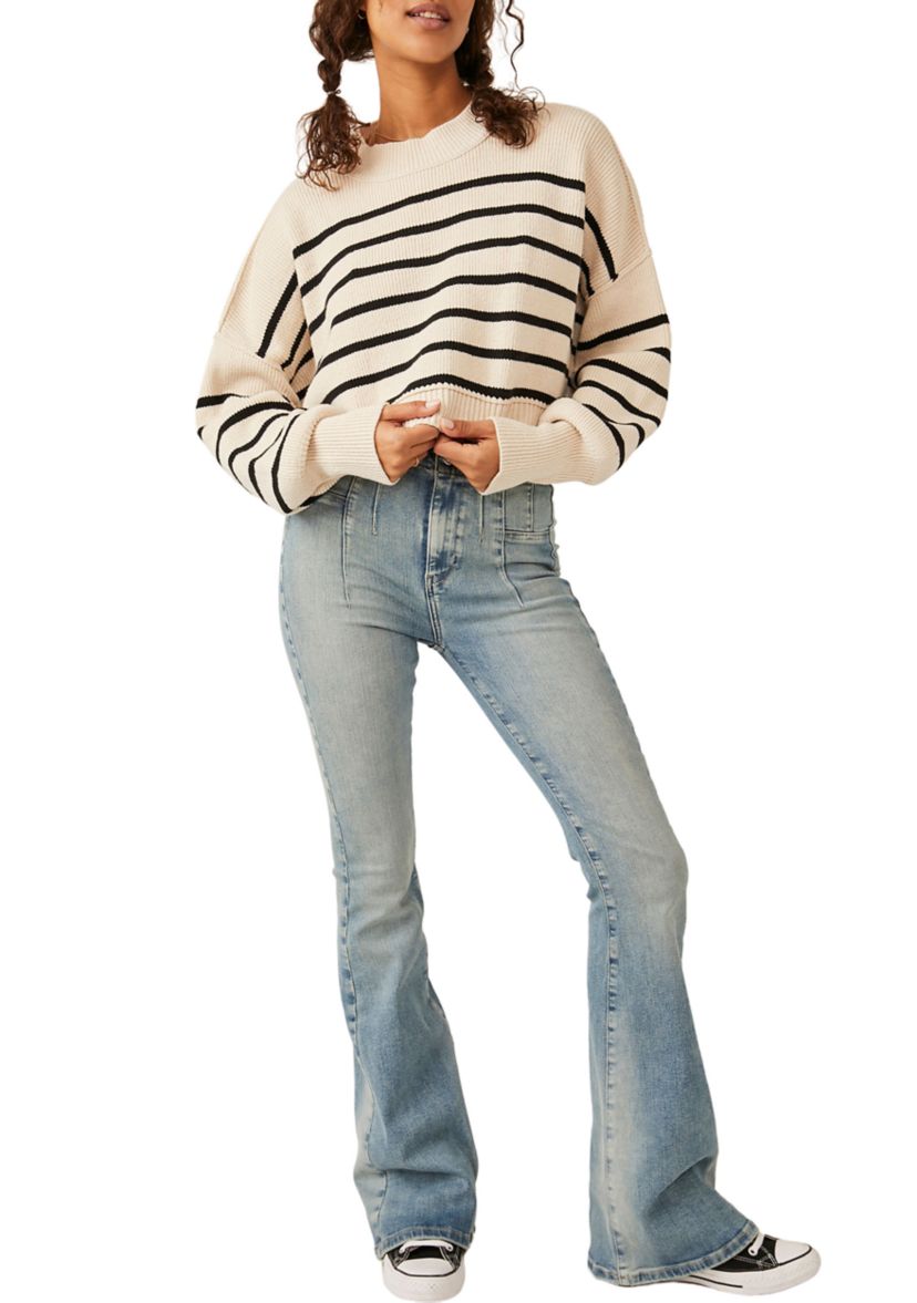 Easy Street Stripe Crop Pullover