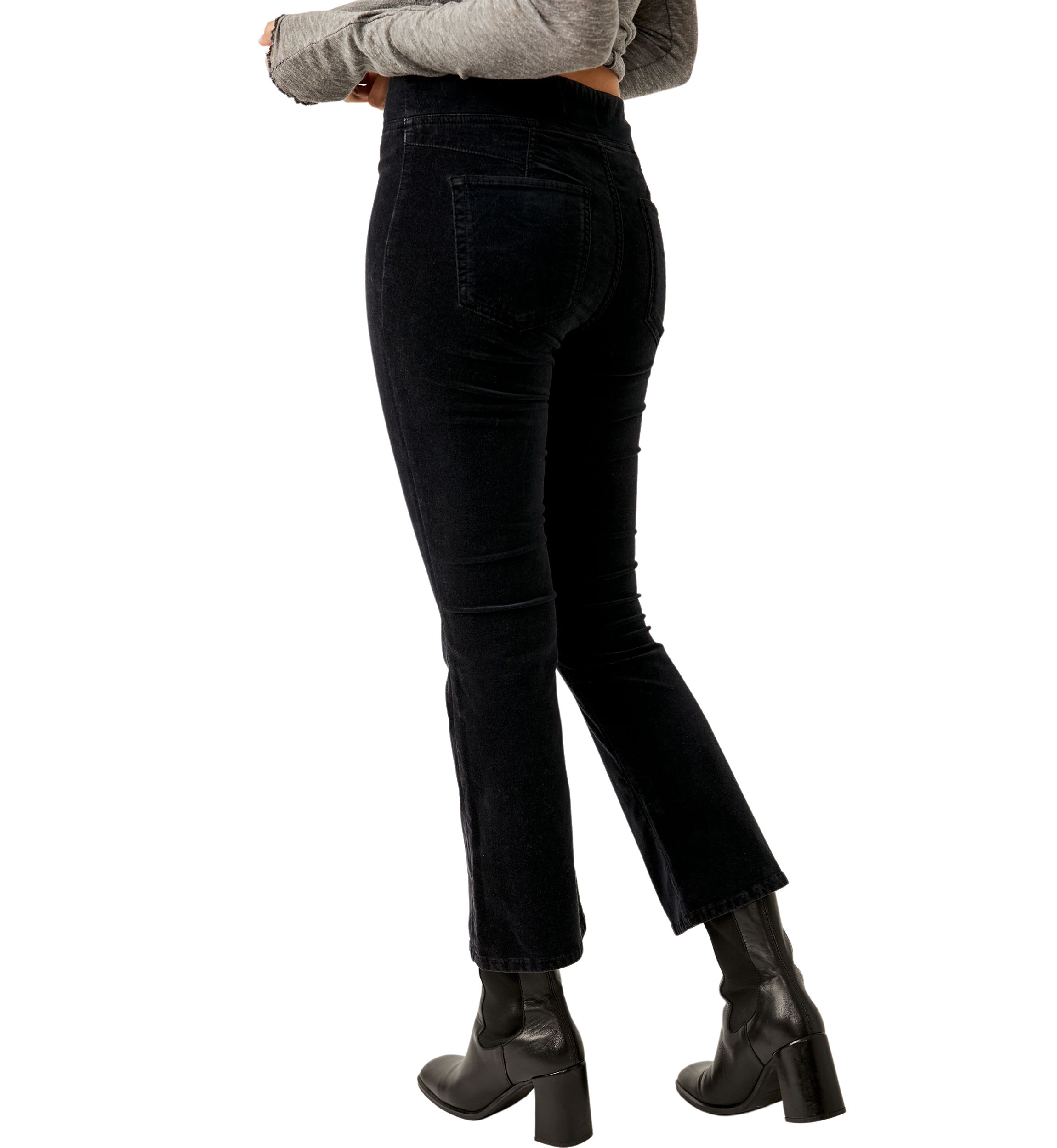 In My Feelings Velvet Crop Slim Flare Pants
