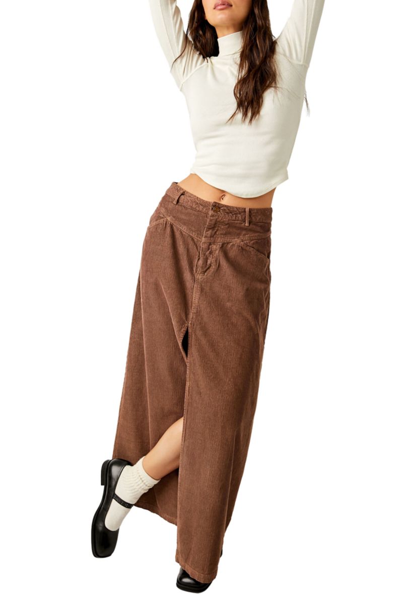We The Free Come As You Are Cord Maxi Skirt