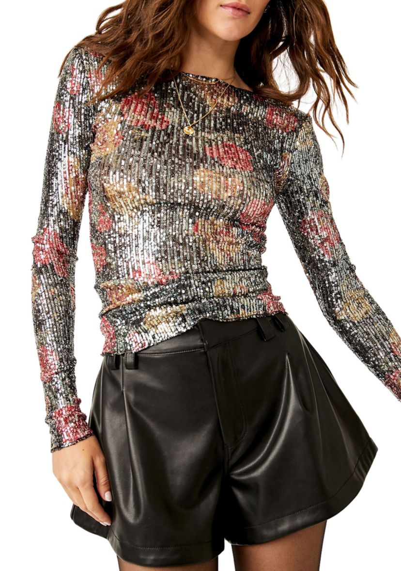 Printed Gold Rush Long Sleeve Top