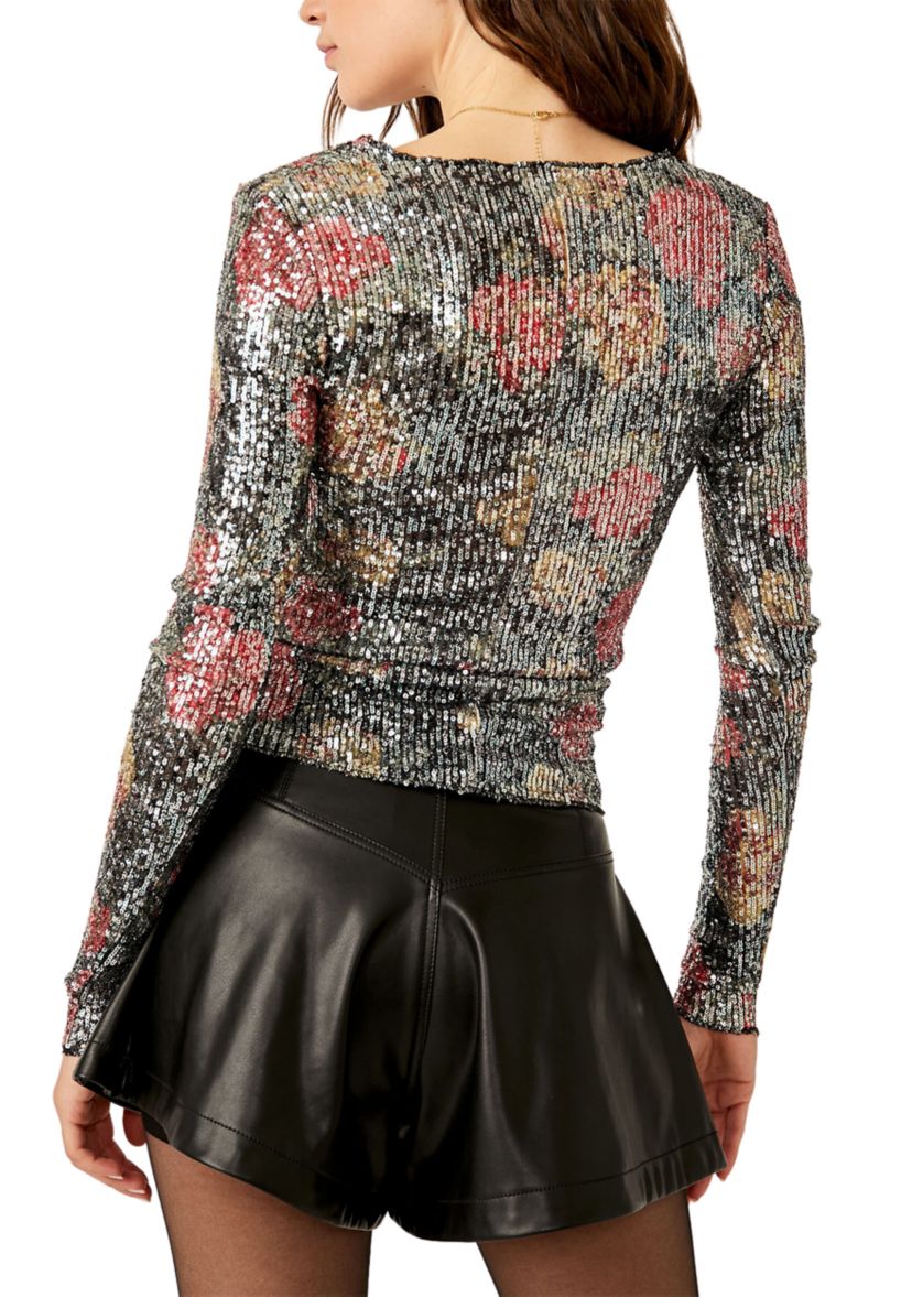 Printed Gold Rush Long Sleeve Top