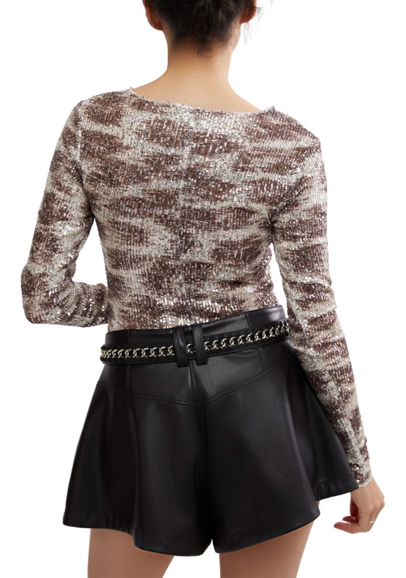 Printed Gold Rush Long Sleeve Top