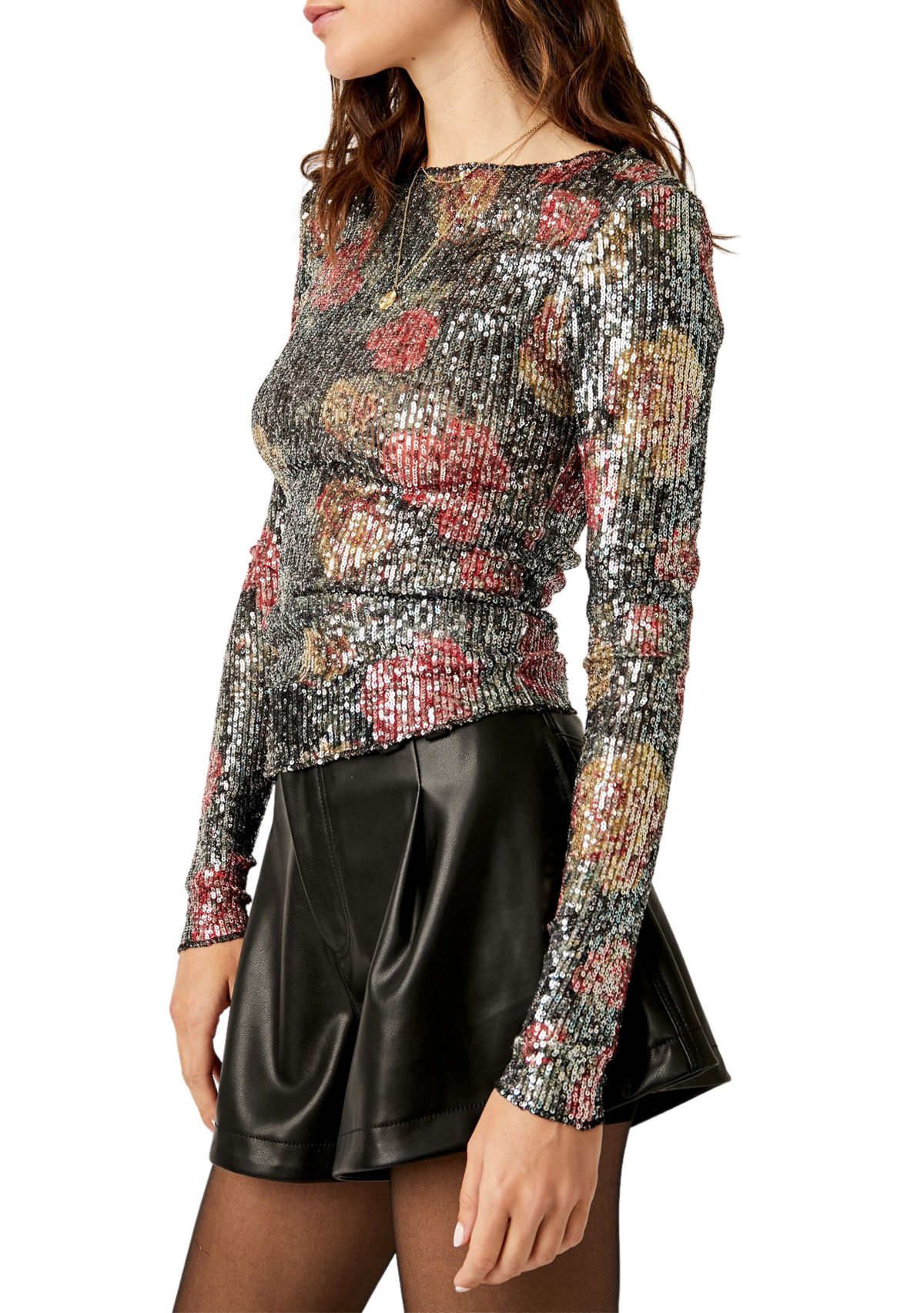 Printed Gold Rush Long Sleeve Top