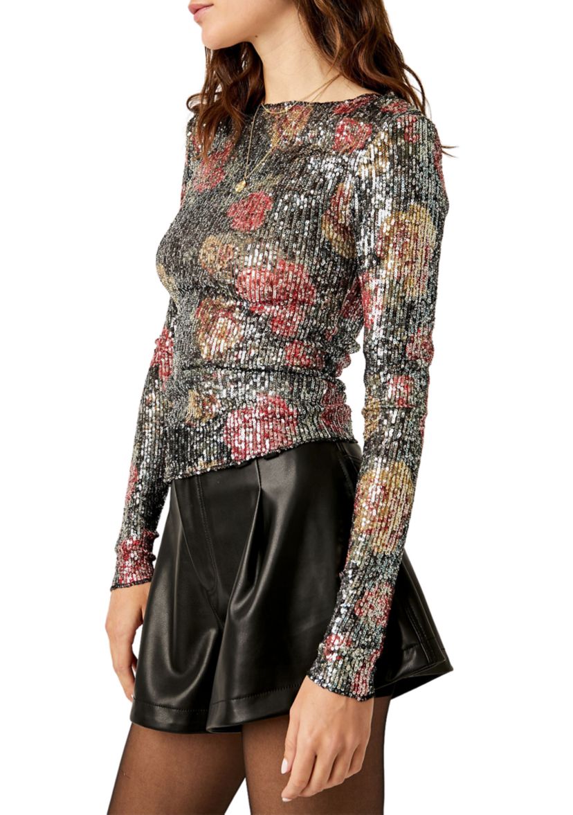 Printed Gold Rush Long Sleeve Top