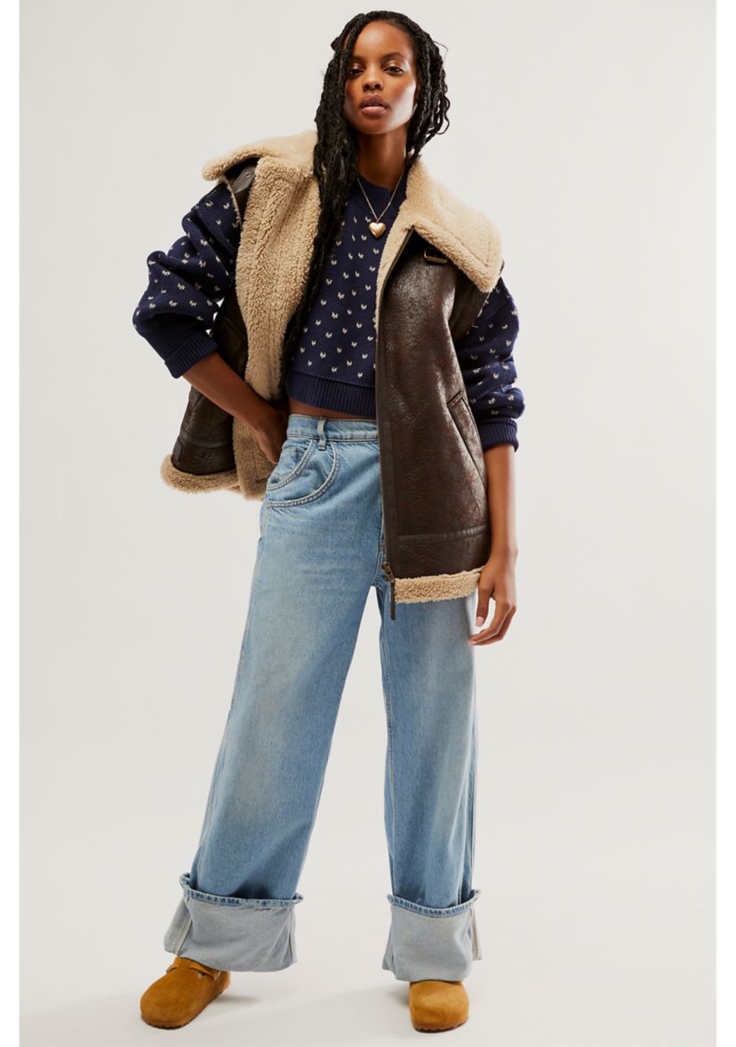 Easy Street Patterned Cropped Sweater
