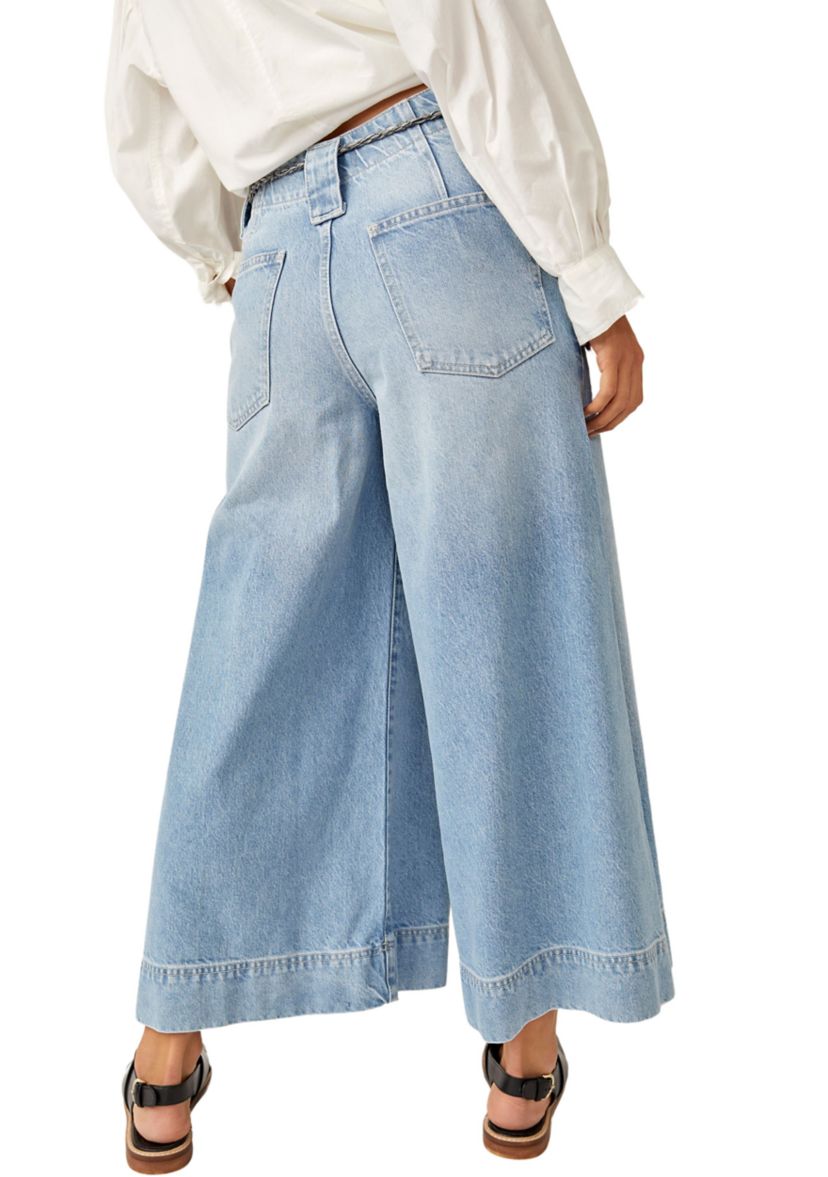 Sheer Luck Cropped Wide Leg Jeans